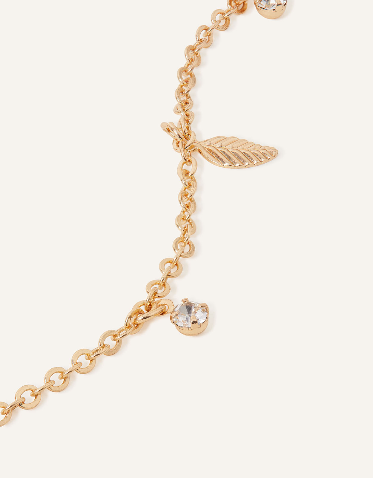 Accessorize Women's Gold Feather Charm Bracelet, Size: One Size