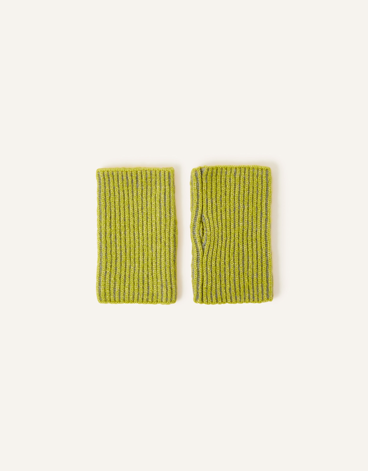 Accessorize Ribbed Cut Off Gloves, Size: 9x15cm