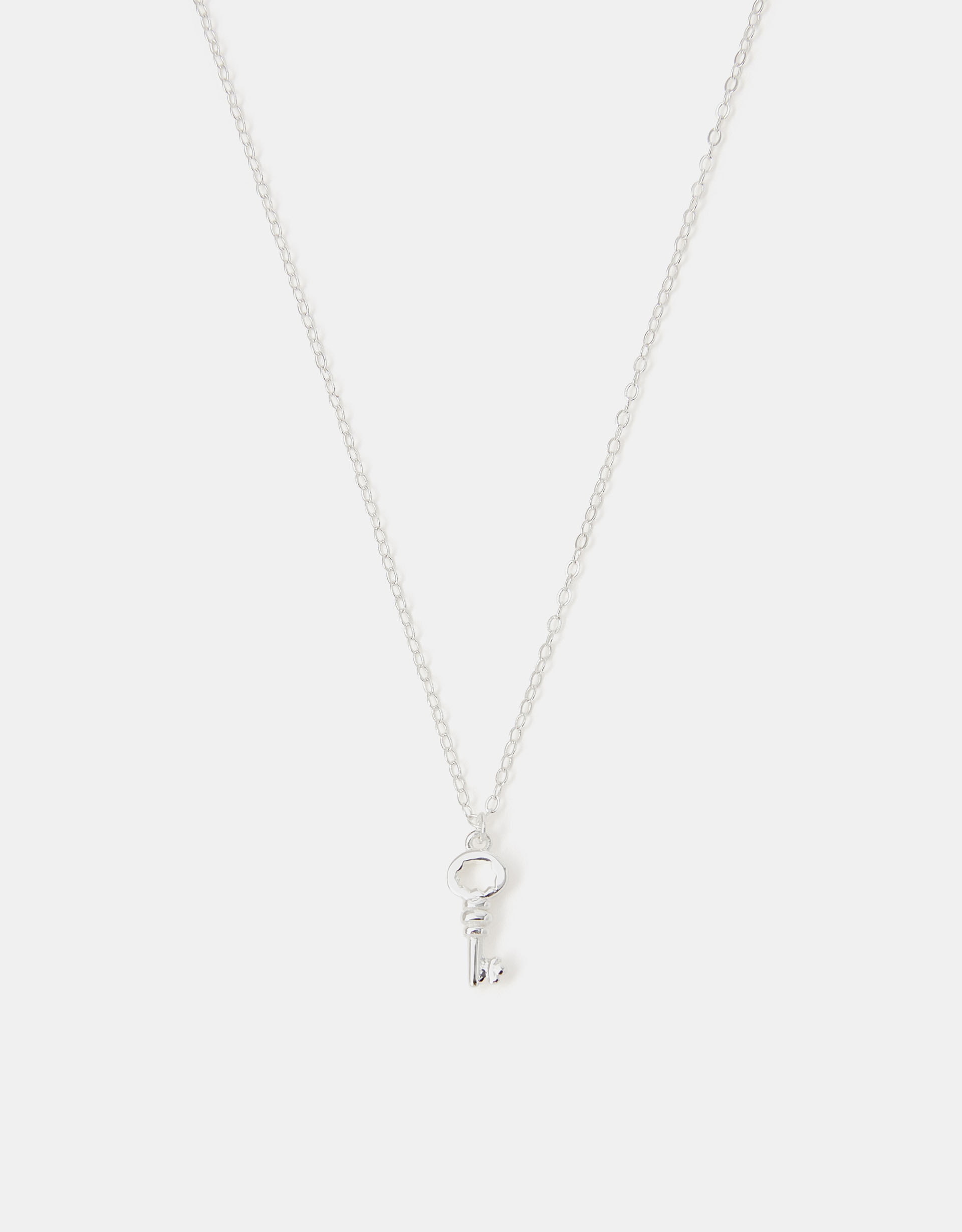 Sterling Silver Key Pendant Necklace - Accessorize