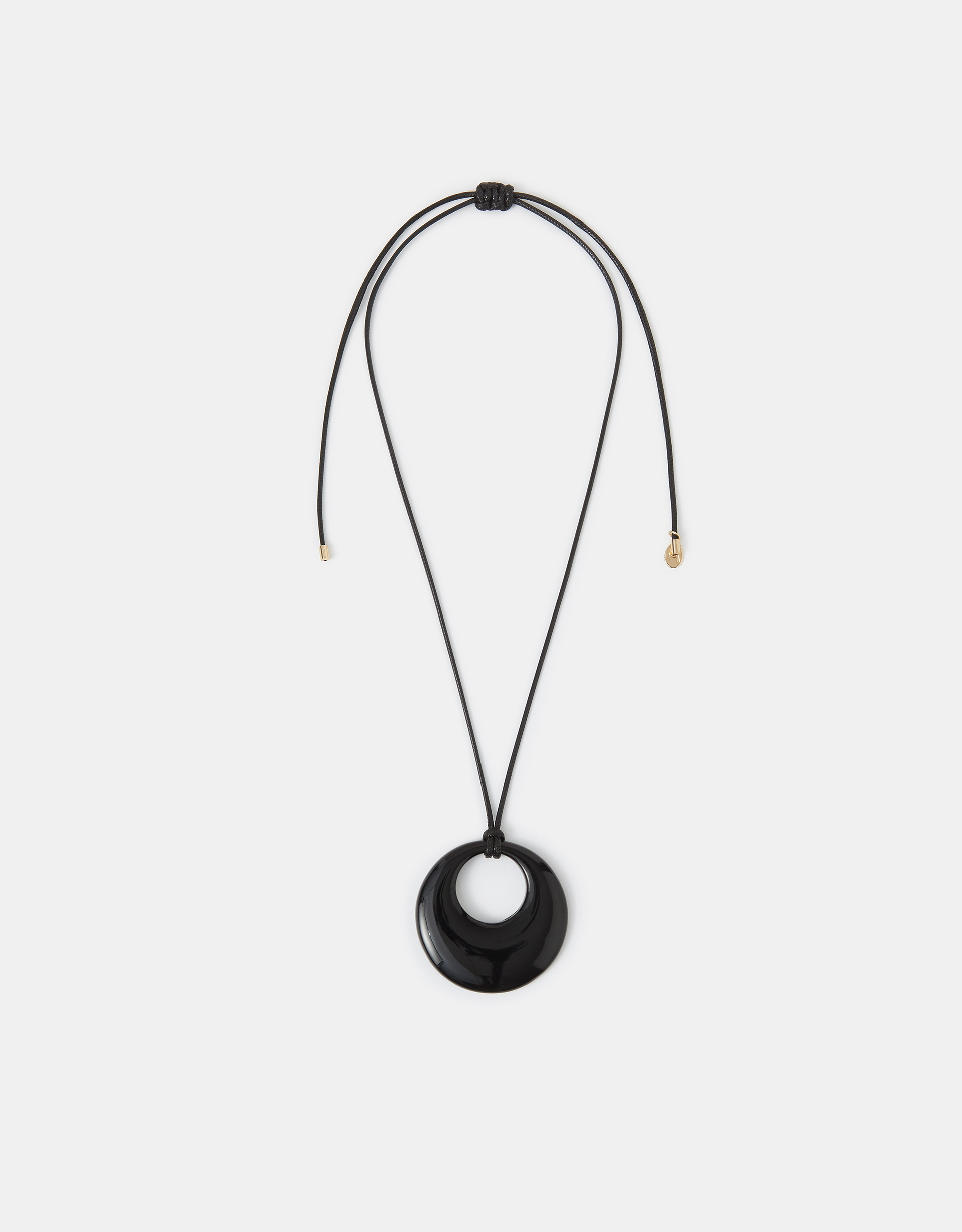 Accessorize Lace Disc Pendant Cord Necklace, Red