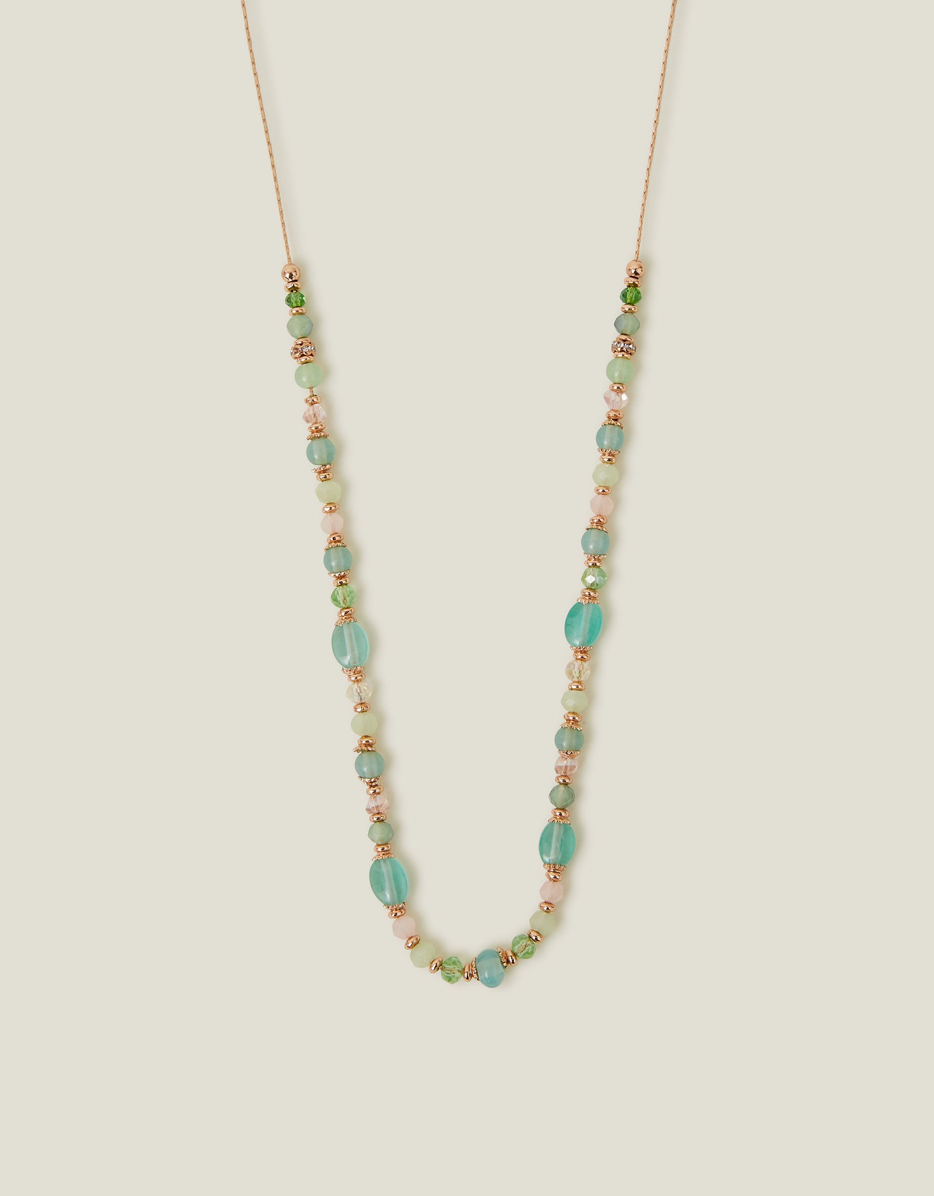 Gold Mix Bead Necklace - Accessorize