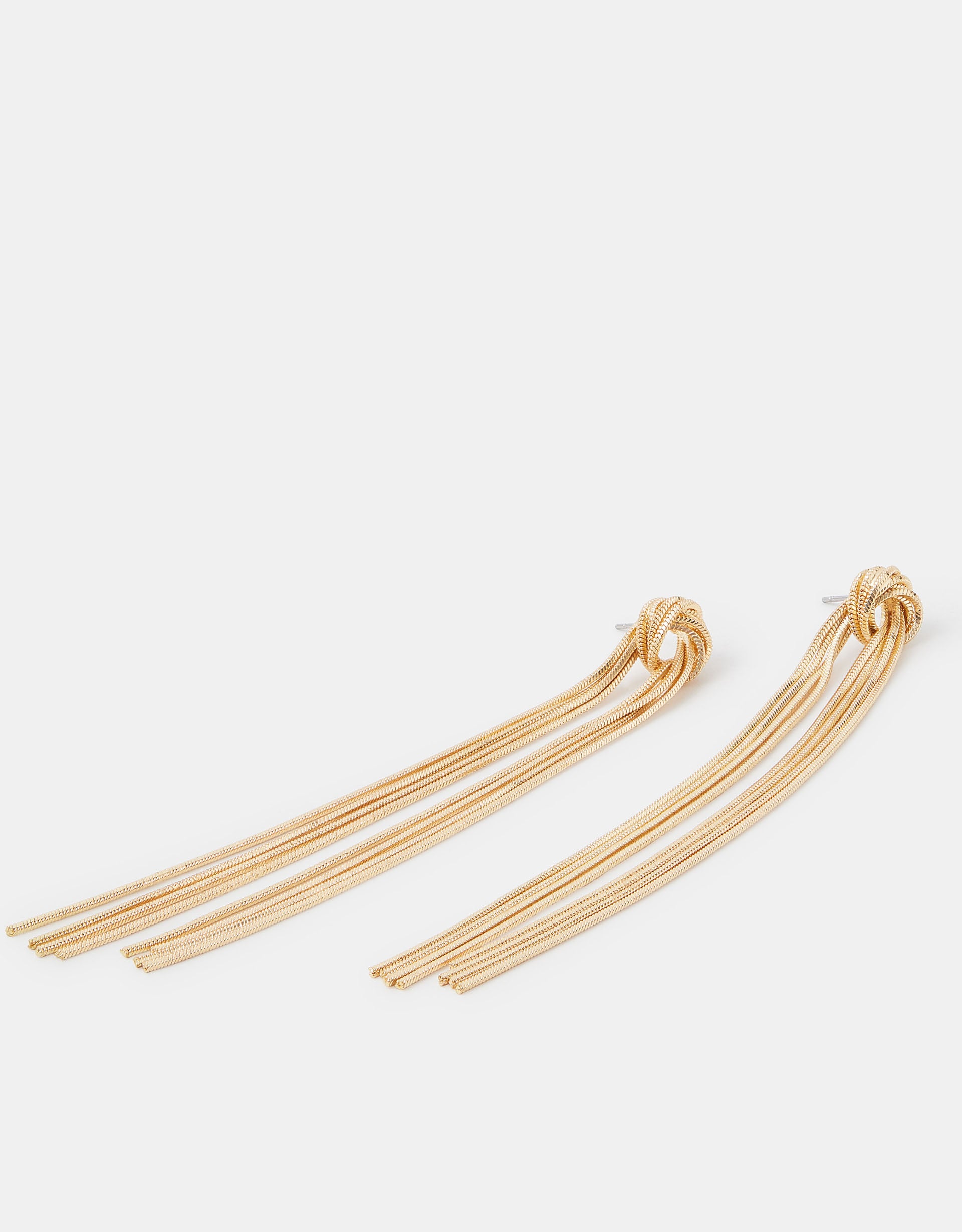 Accessorize Slinky Knot Drop Earrings, Gold