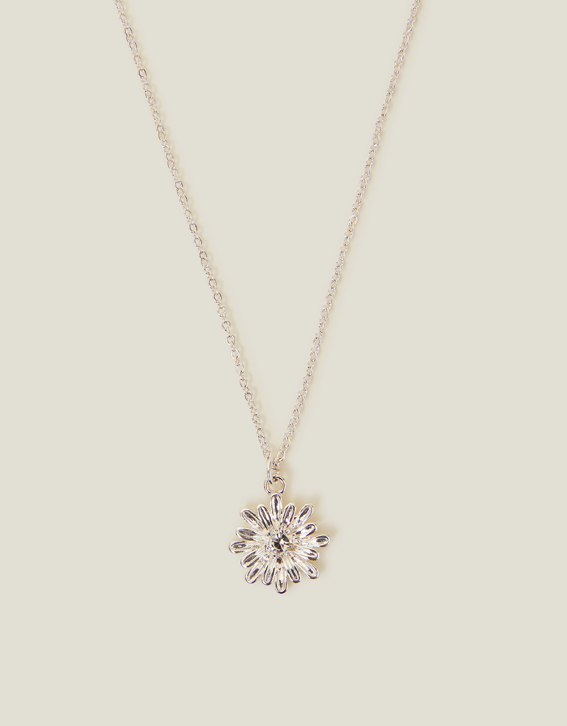 Red Flower Gem Pendant Necklace - Accessorize