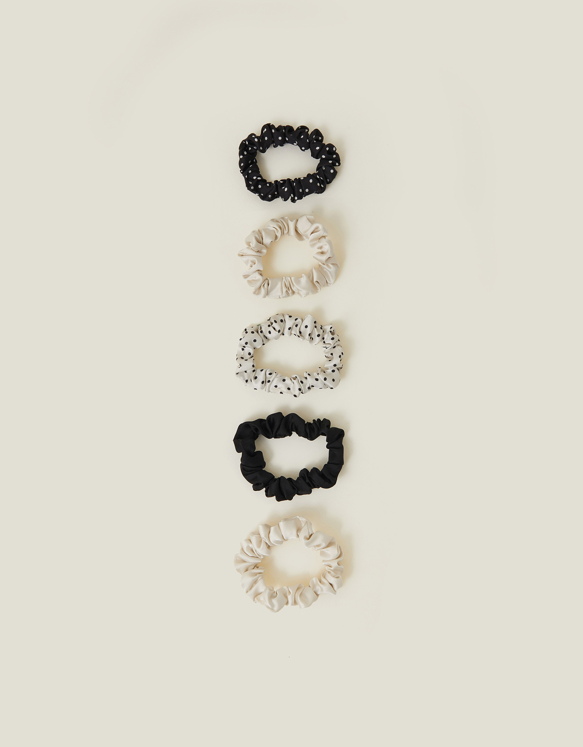 Multicolour 5-Pack Skinny Mix Hair Scrunchies - Accessorize
