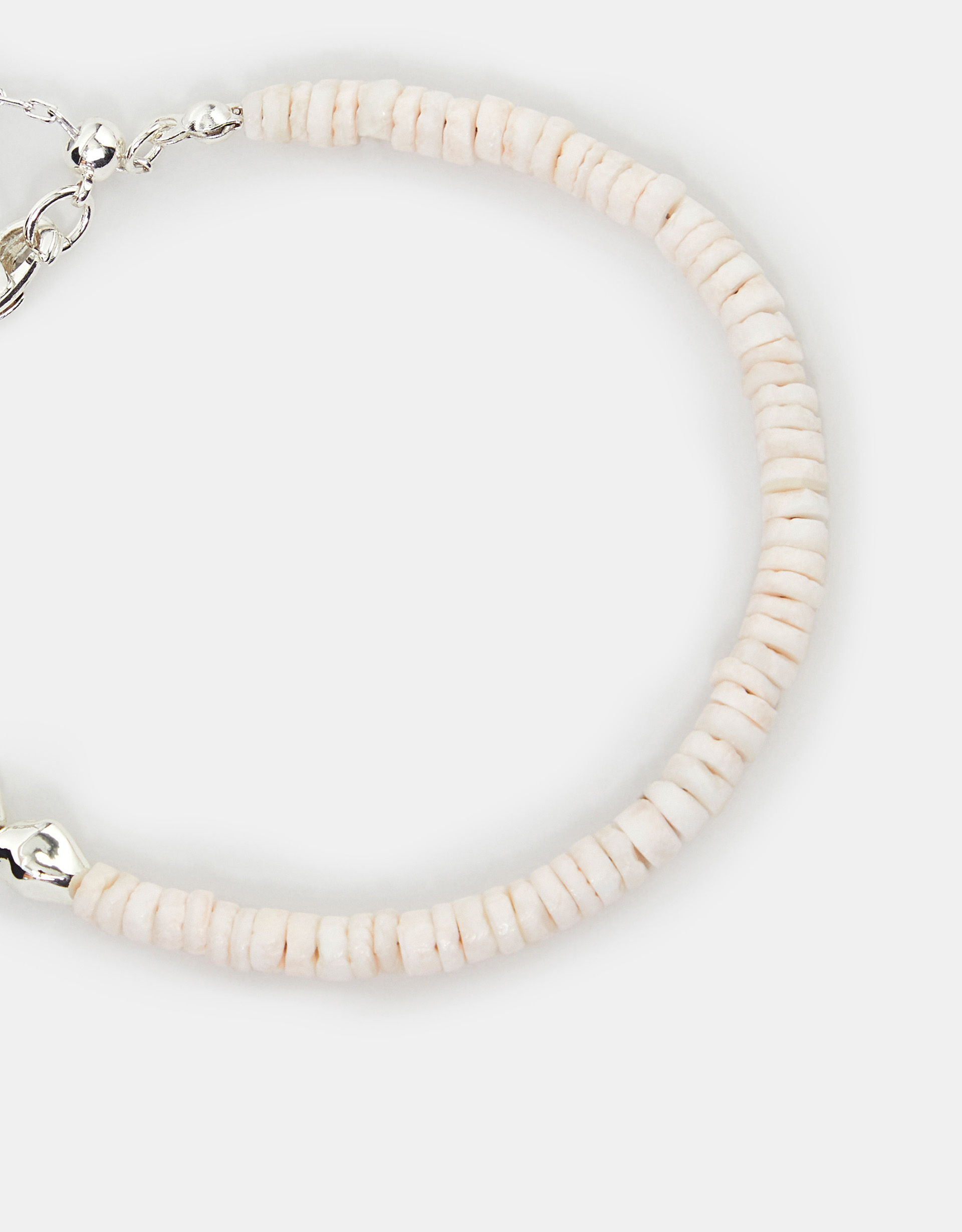 Sterling Silver-plated Shell Beaded Bracelet - Accessorize
