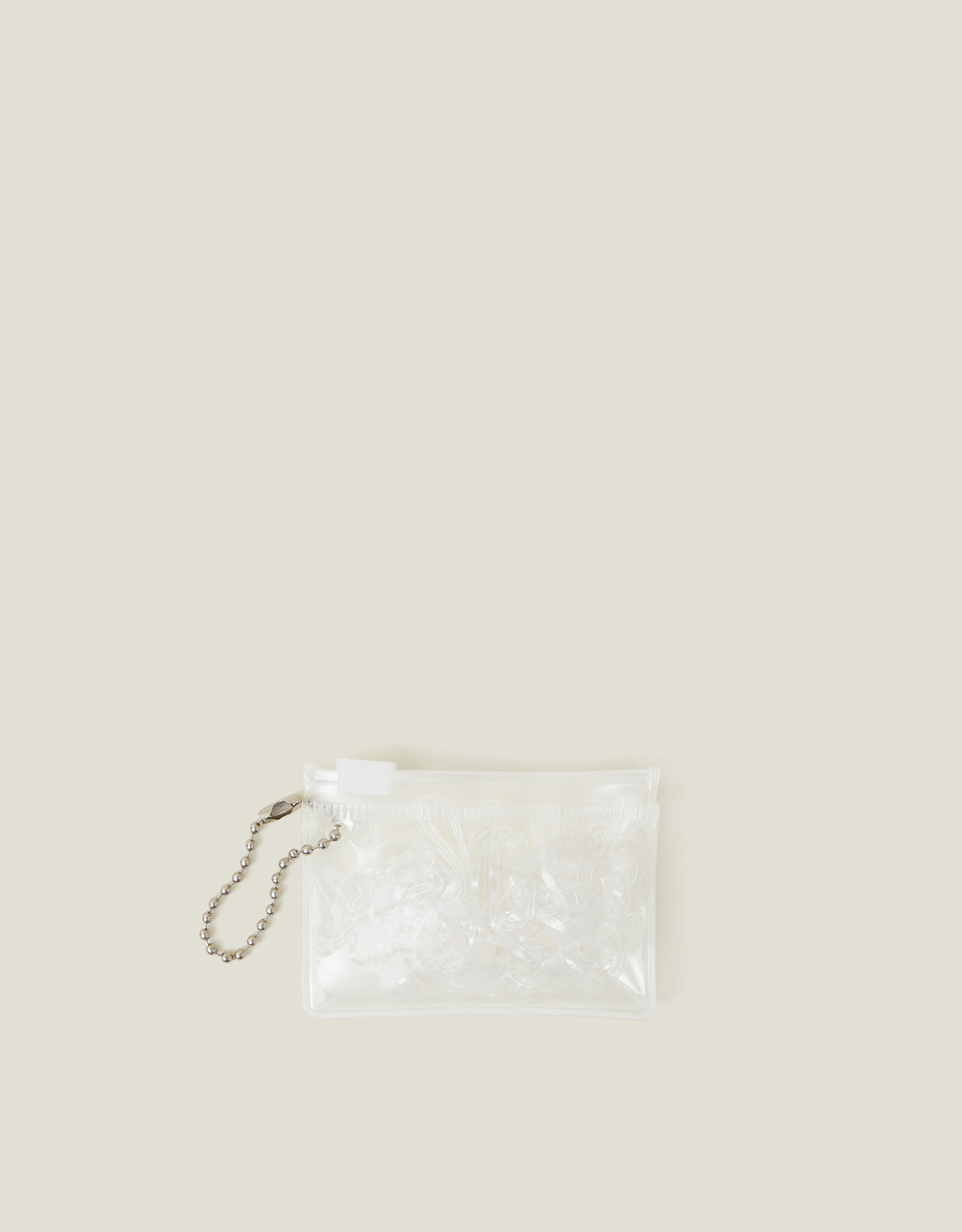 White 50-Pack Mini Clear Elastic Hairbands, Women's - Accessorize