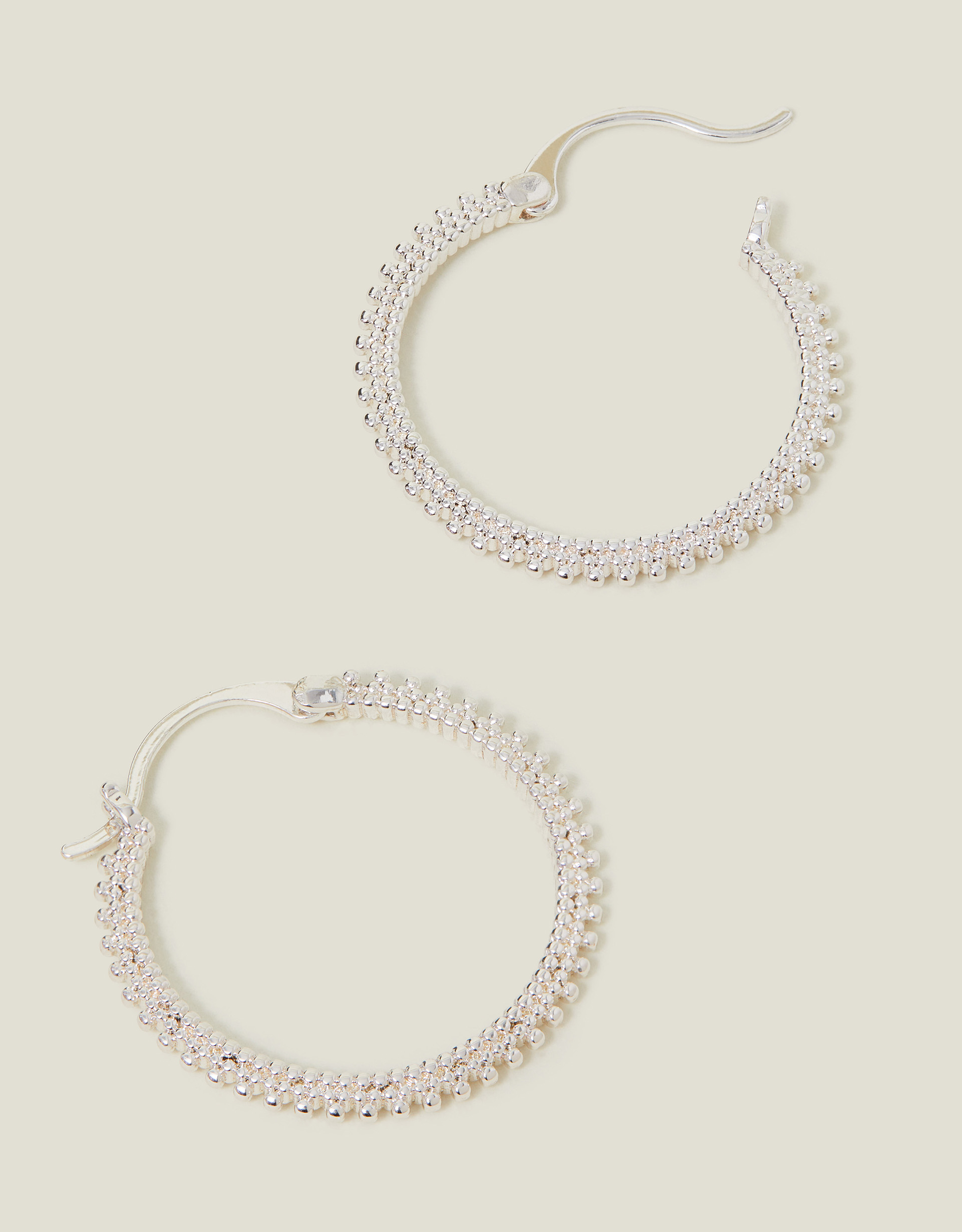 Multicolour Sterling Silver-plated Bobble Hoop Earrings - Accessorize
