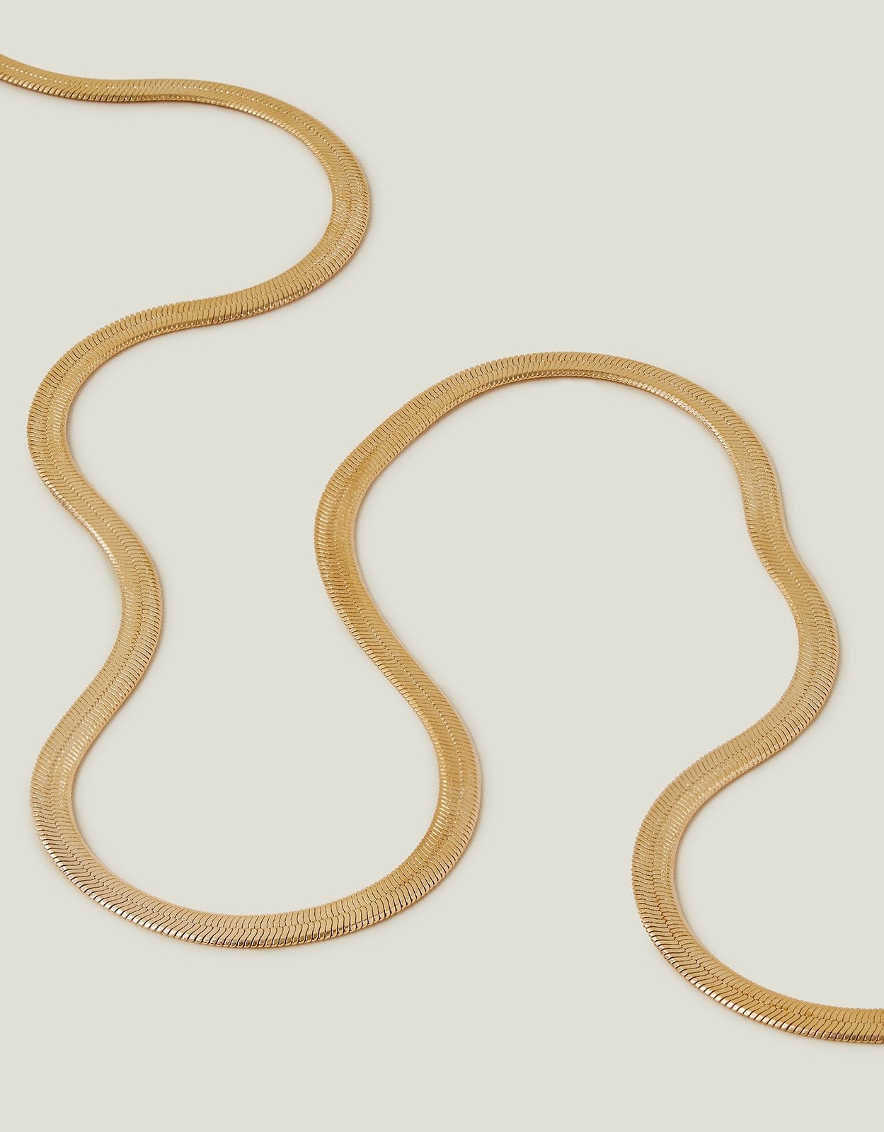 14ct Gold-plated Omega Chain Necklace Gold - Accessorize