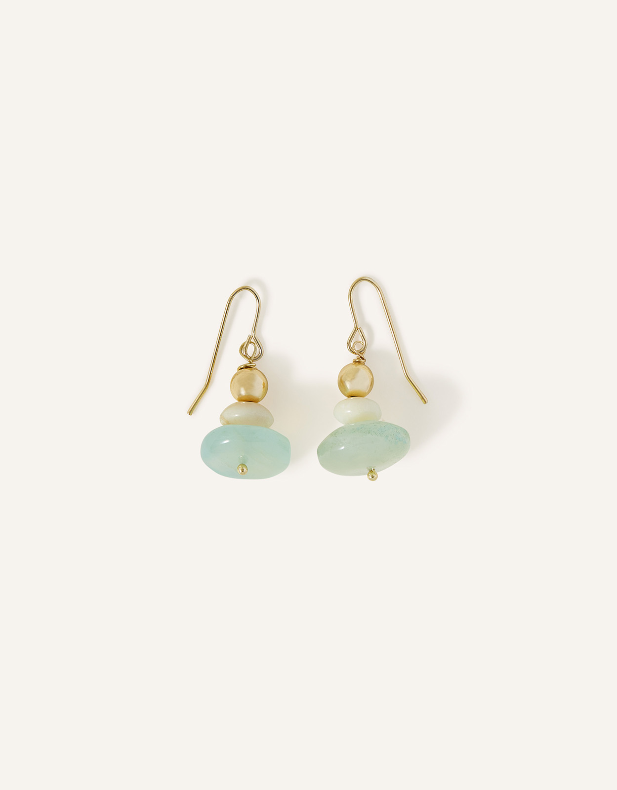 Accessorize Women's Semi-Precious Stone Disc Short Drop Earrings