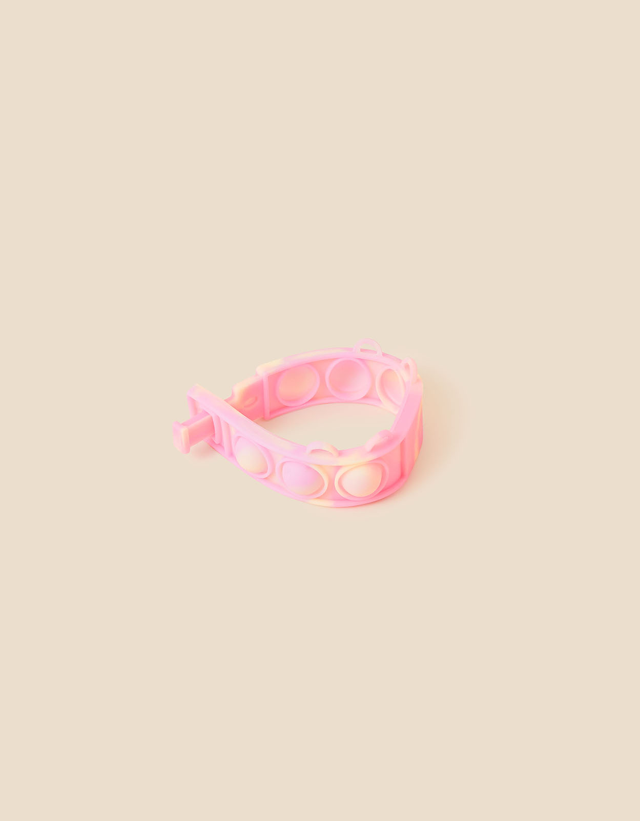 Accessorize Girl's Peach Push Popper Bracelet, Size: L 20 cm x W 5 cm