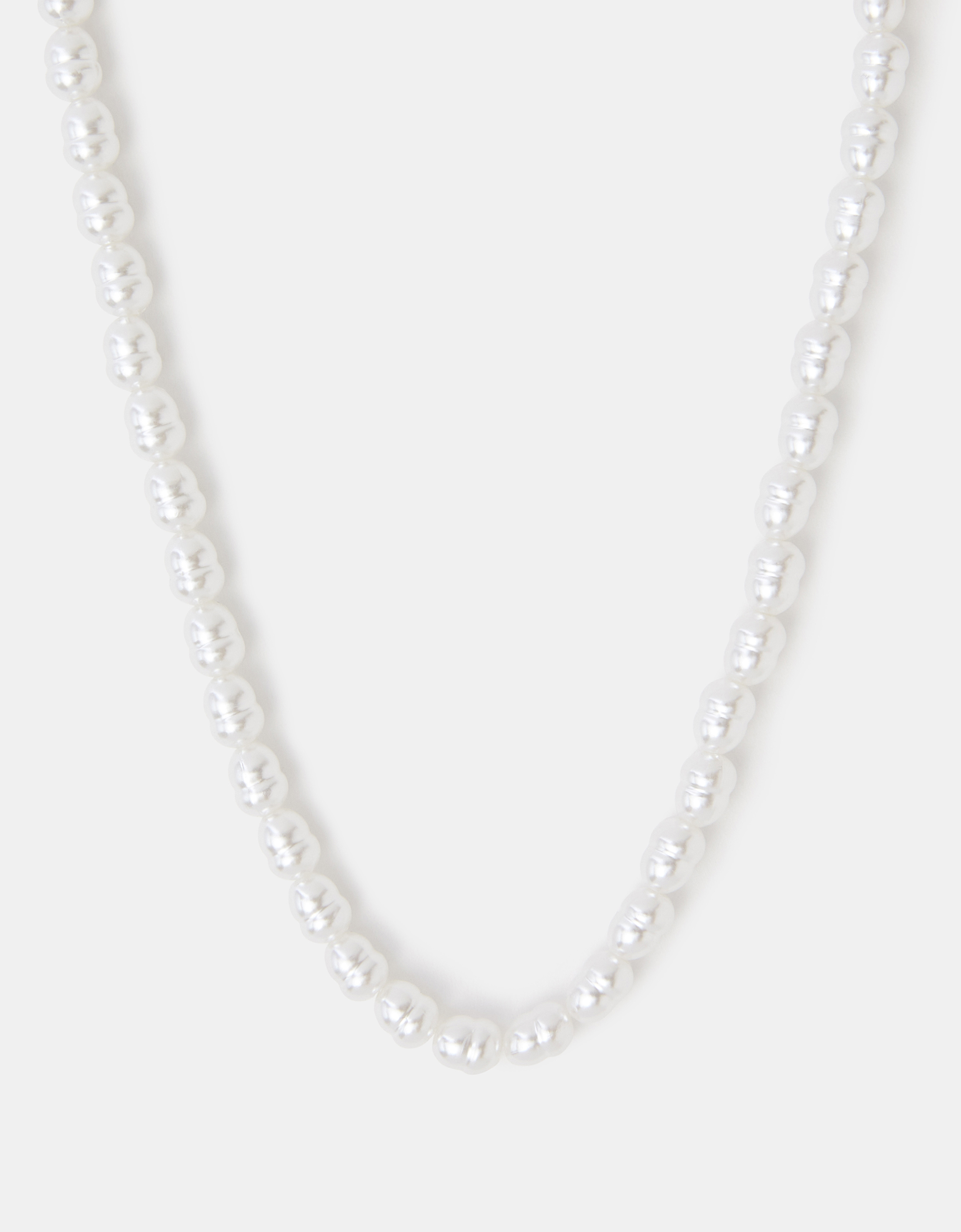 Stainless Steel Faux Pearl Necklace - Accessorize