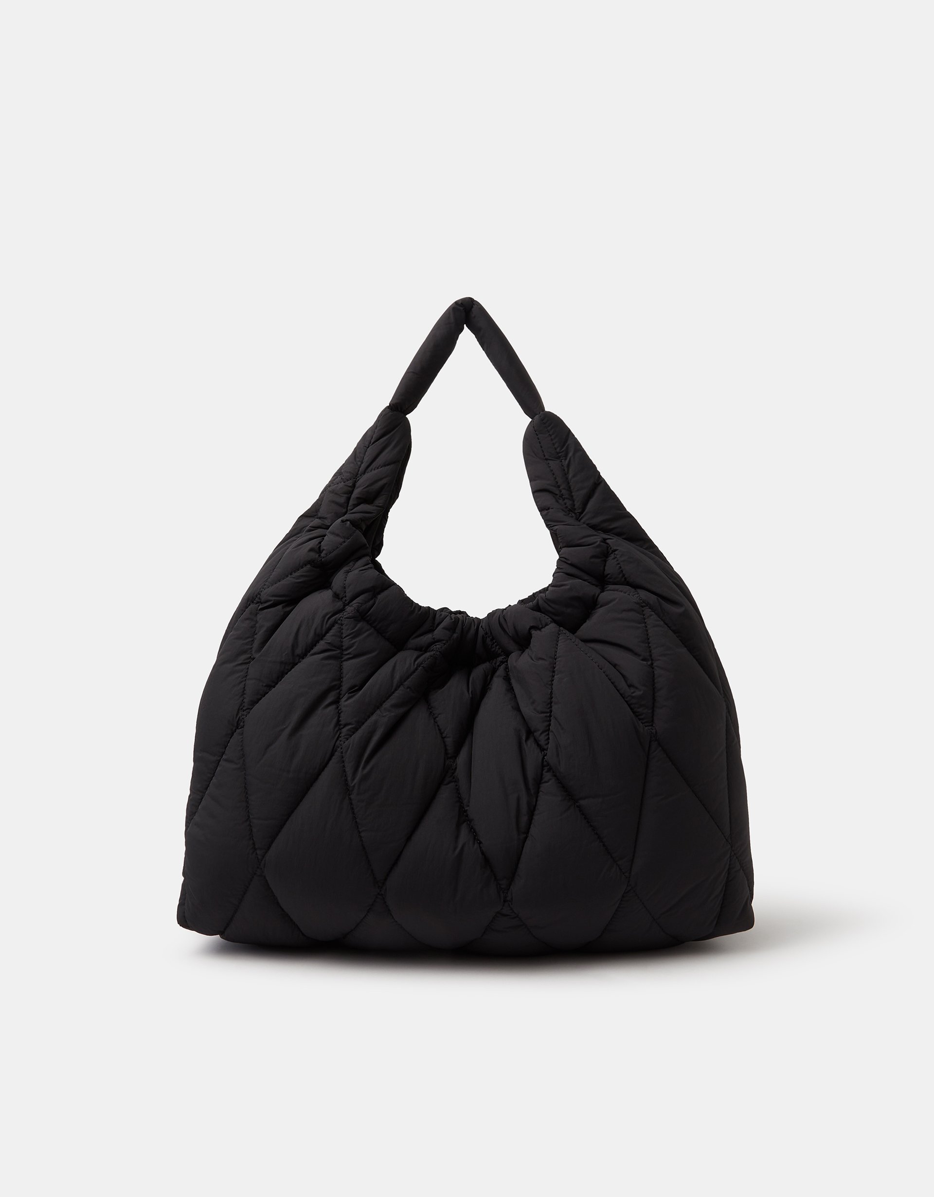 Accessorize Quilted Shopper Bag, Black
