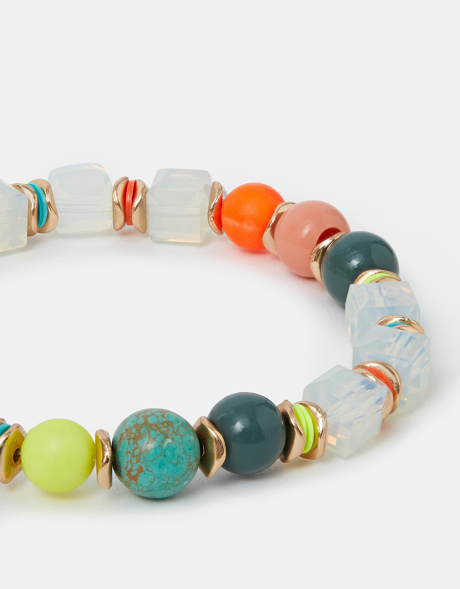 Mix Bead Stretch Bracelet - Accessorize