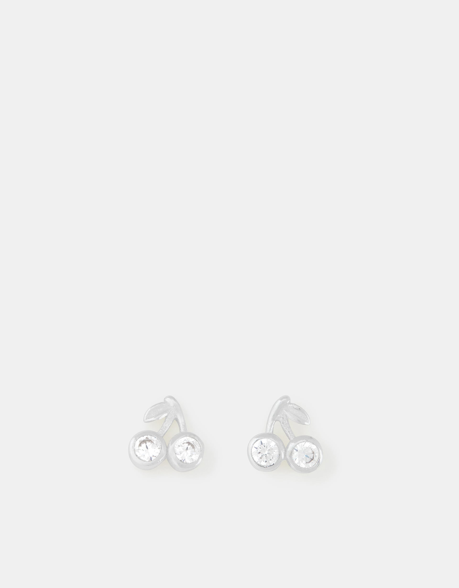 Accessorize Sterling Silver Cherry Stud Earrings