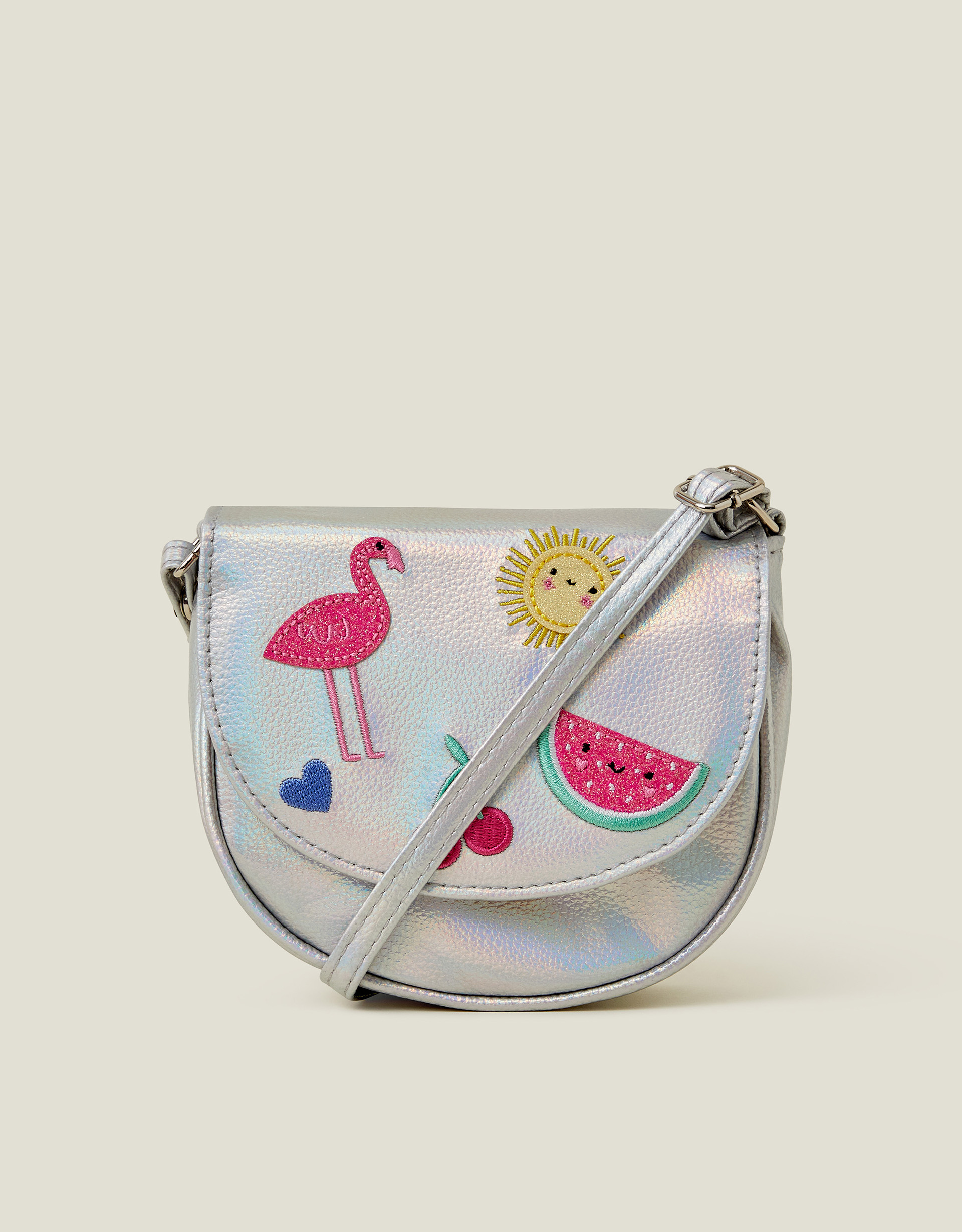 Red Girls Fruity Metallic Cross Body Bag, Kids - Accessorize