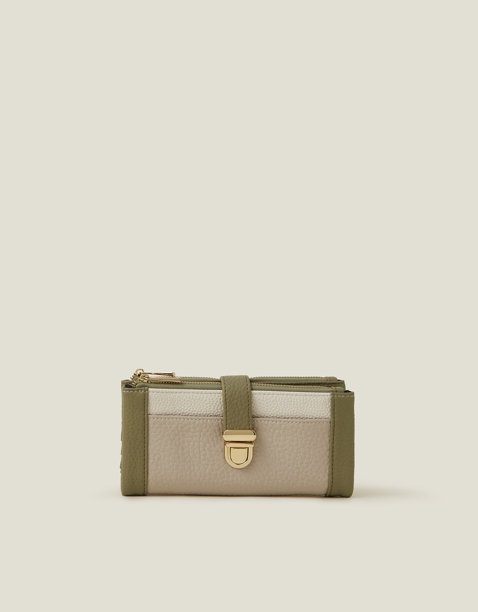 Multicolour Push Lock Faux Leather Purse - Accessorize