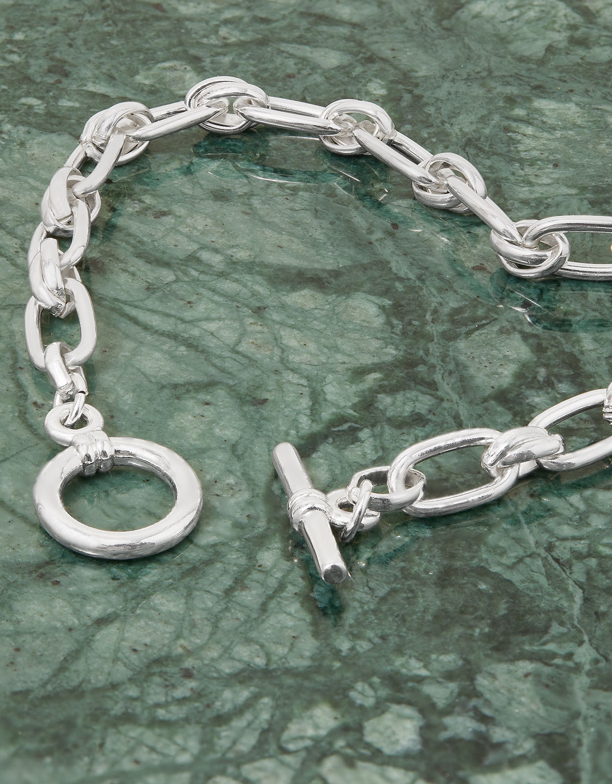 Accessorize Women's Sterling Silver Plated Twisted Link Bracelet