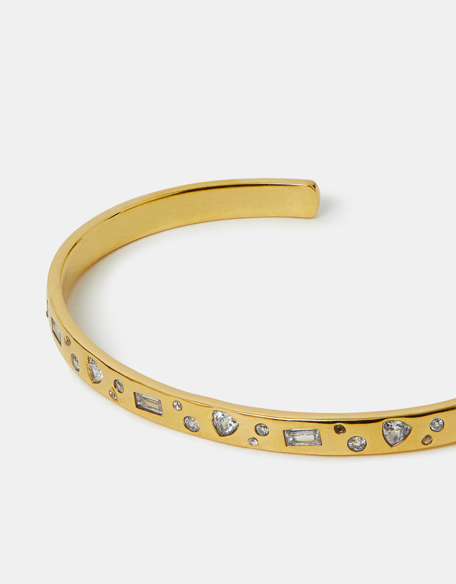 14ct Gold-plated Sparkle Cuff Bracelet - Accessorize