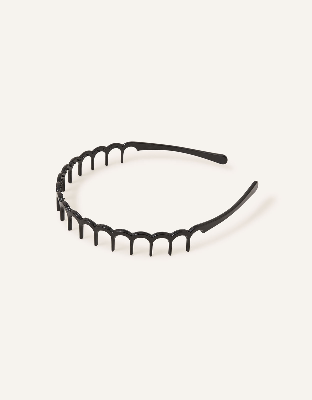 Accessorize Women's Black Teeth Comb Headband, Size: L 12 cm