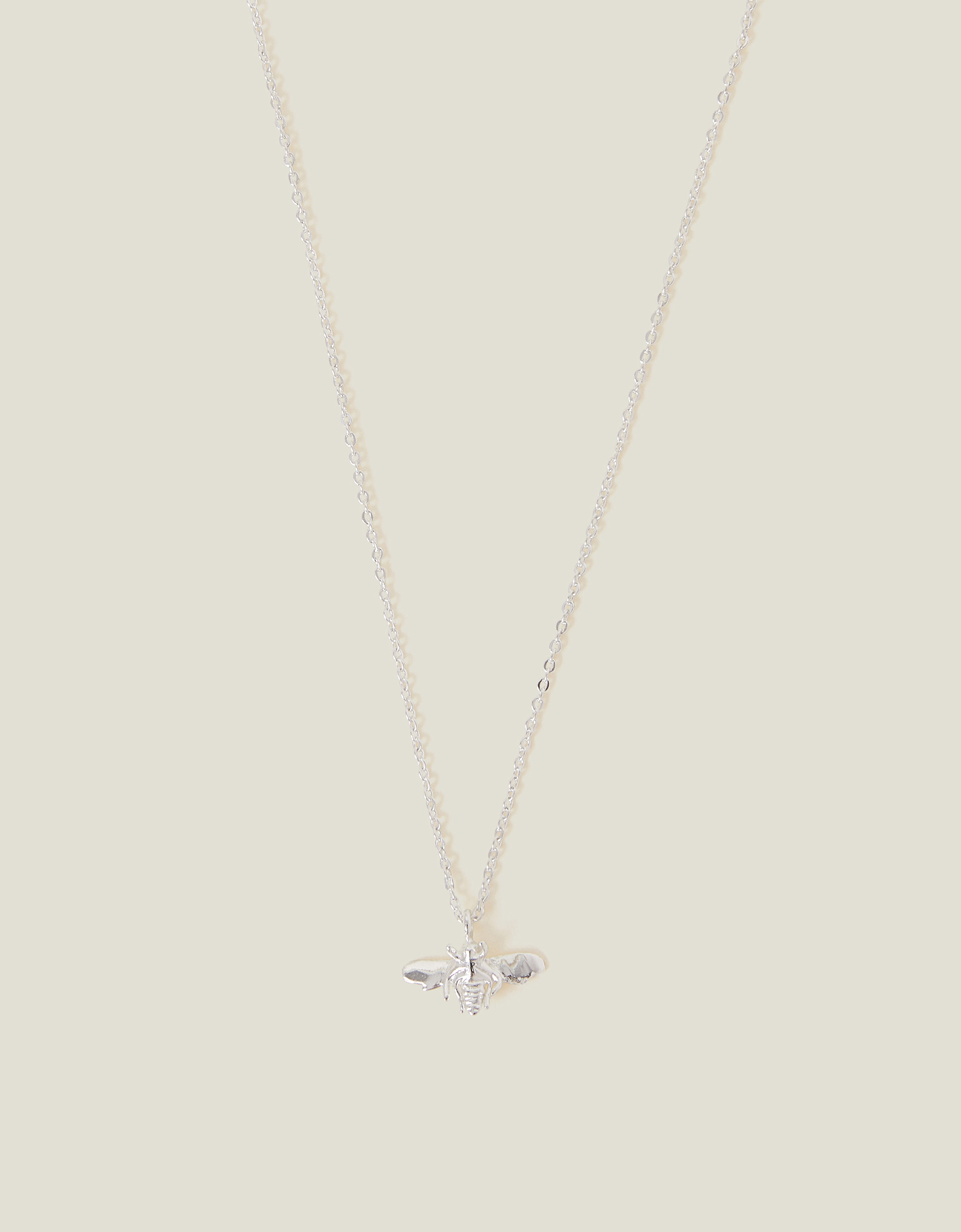 Multicolour Sterling Silver-plated Bee Pendant Necklace - Accessorize