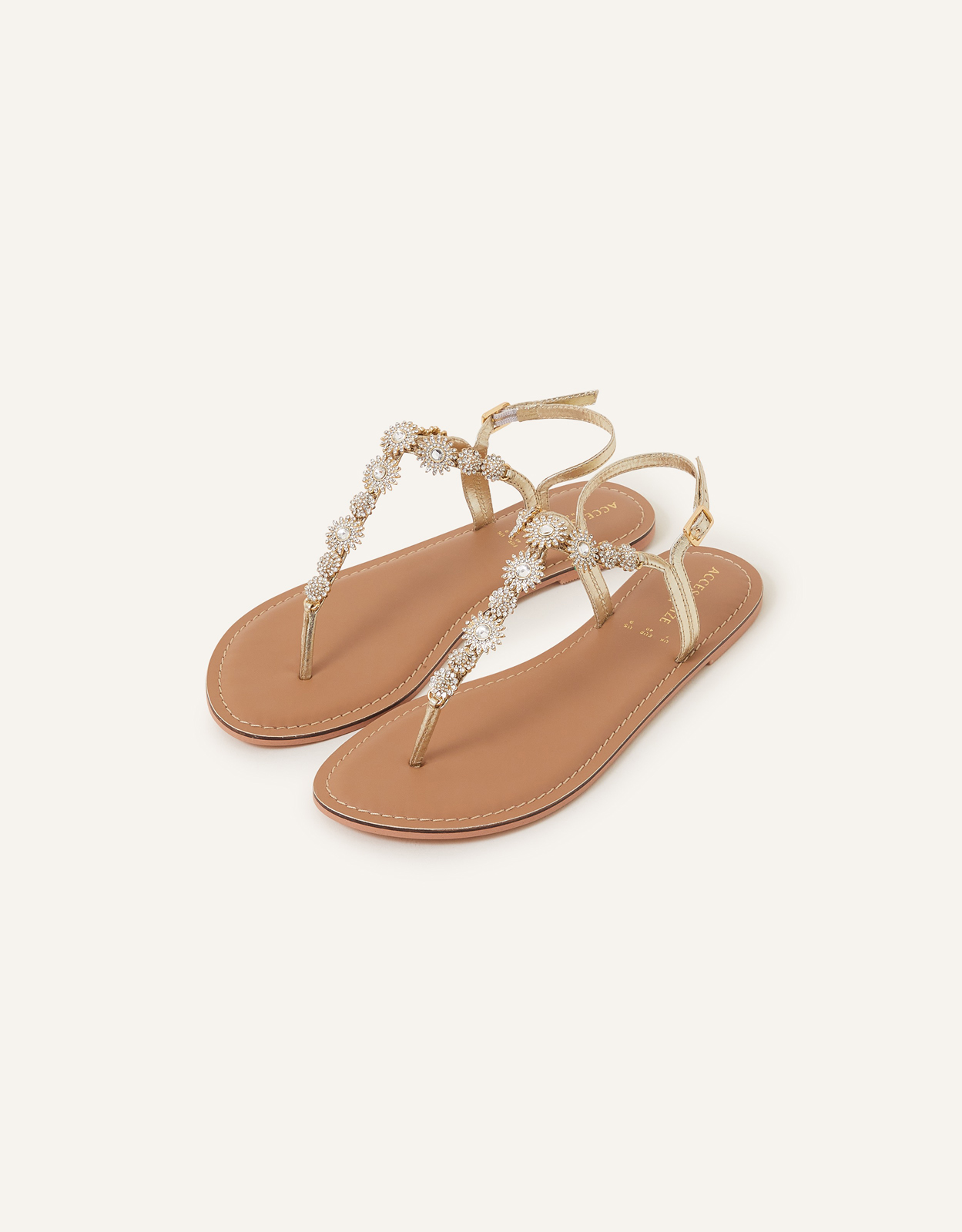 Accessorize Women's Rome Sparkle Sandals Gold, Size: 41