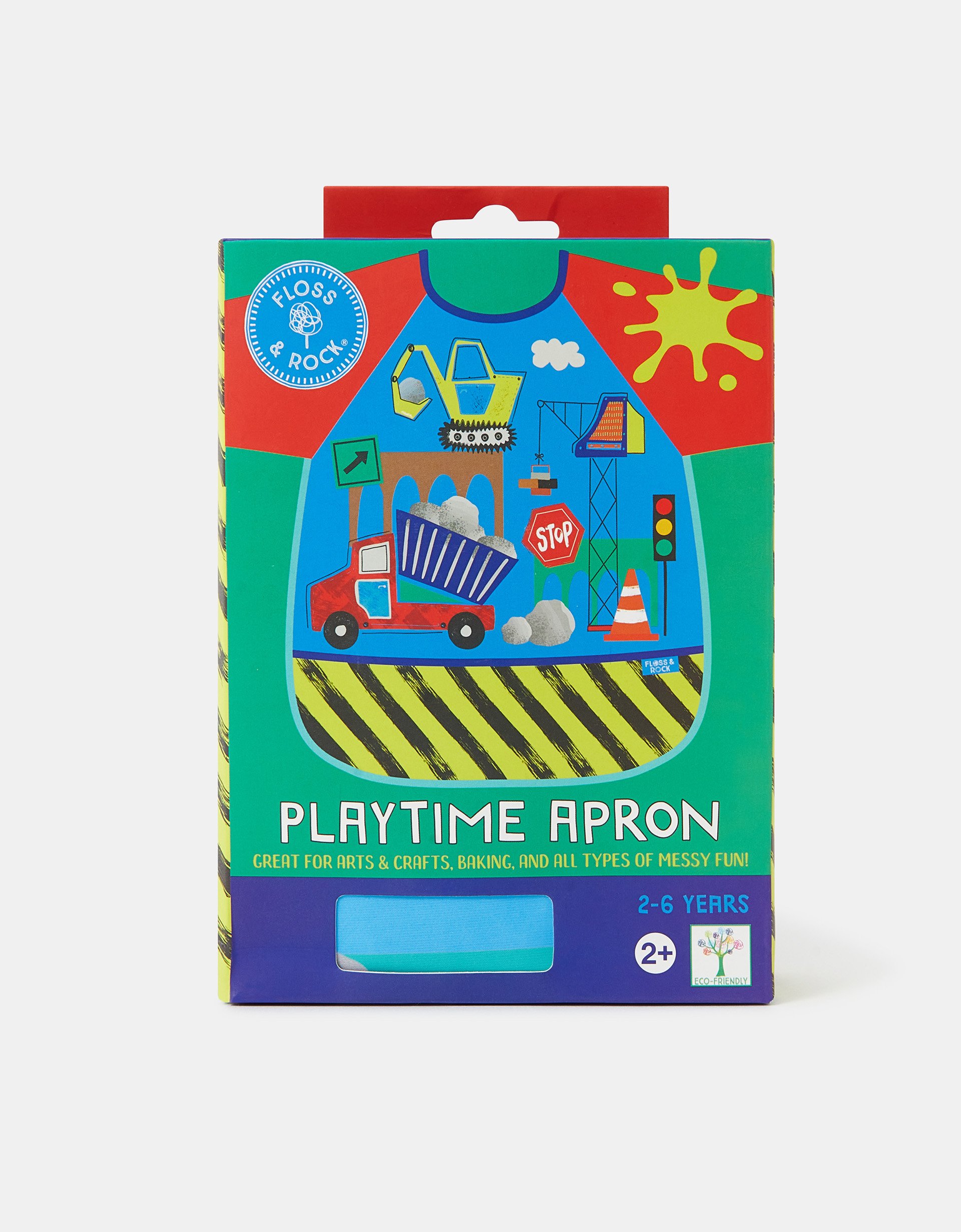 Blue & Red Floss & Rock Construction Playtime Apron, Size: 56x13x45cm, Kids - Accessorize