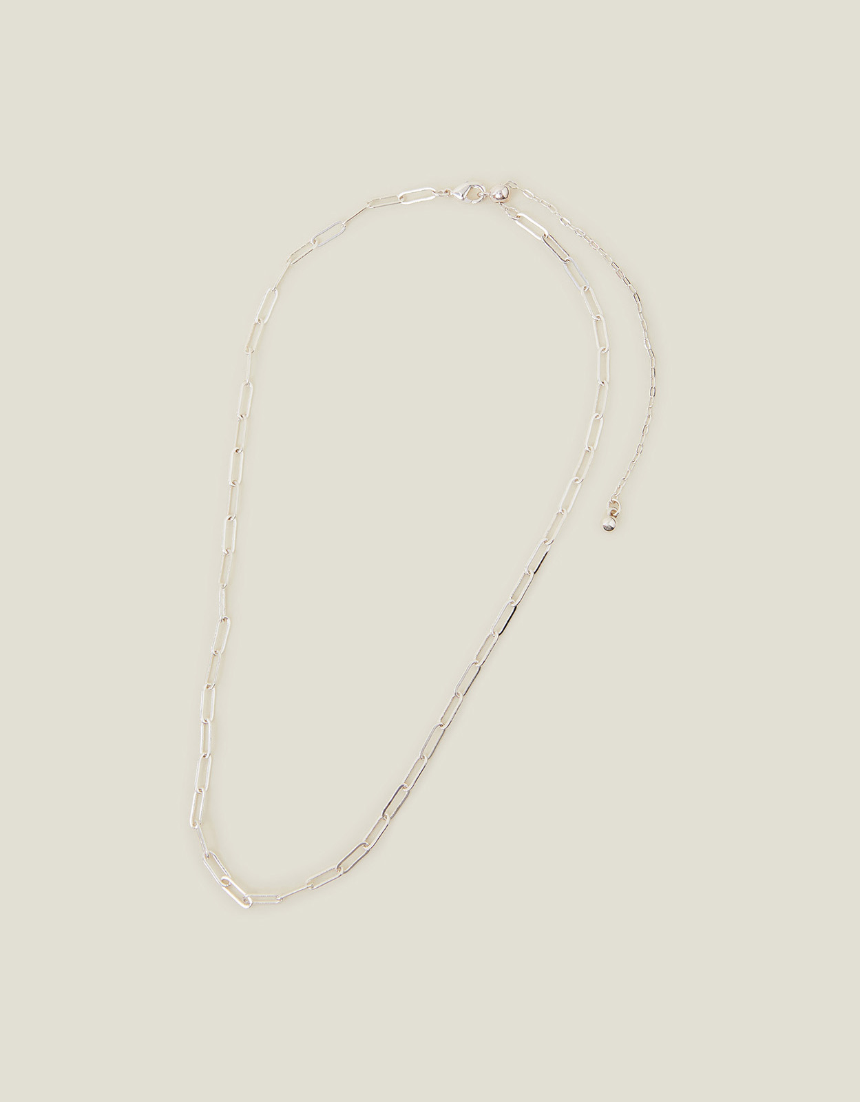 Red Sterling Silver-plated Paper Clip Chain, Women's - Accessorize