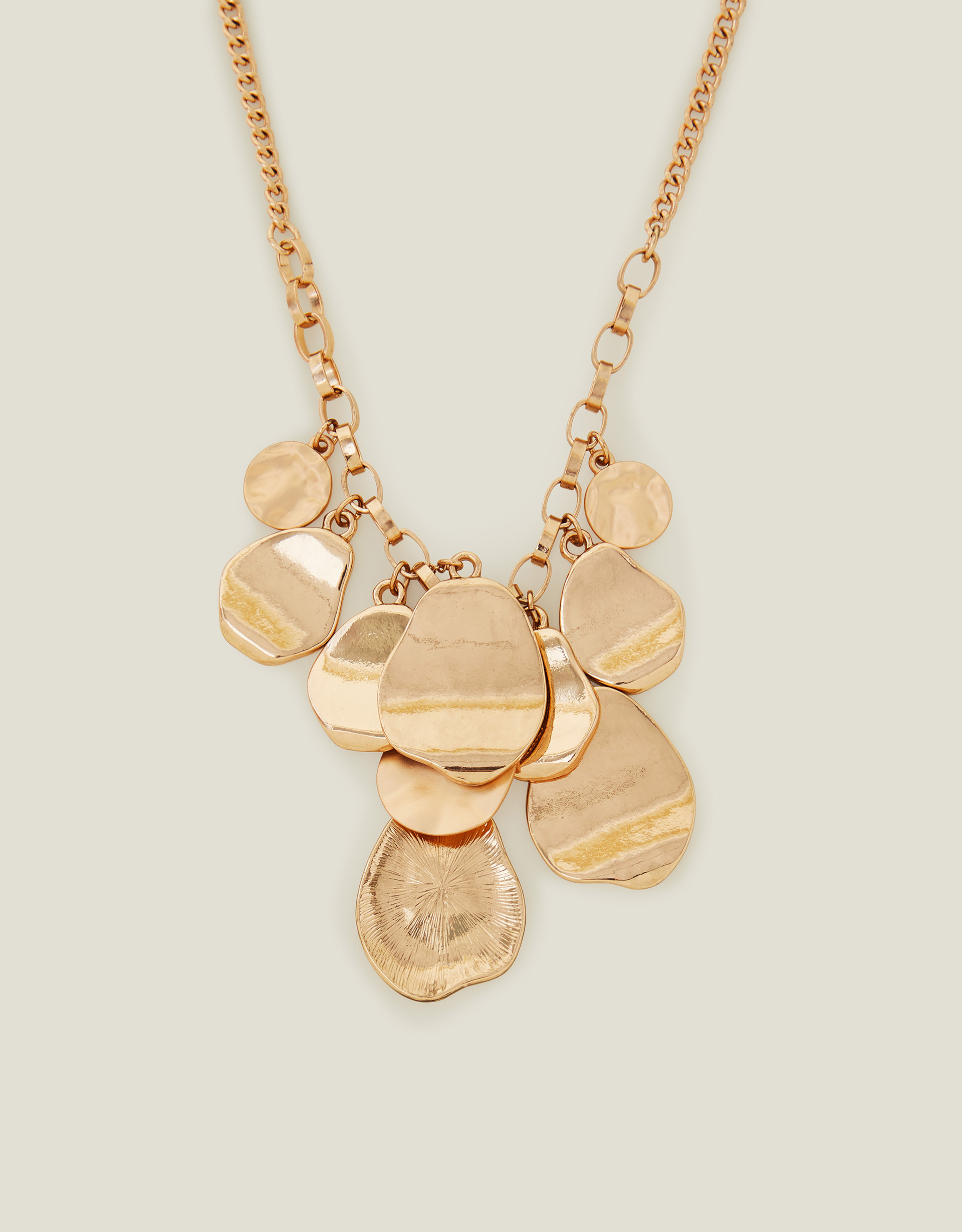 Red Layered Disc Necklace - Accessorize