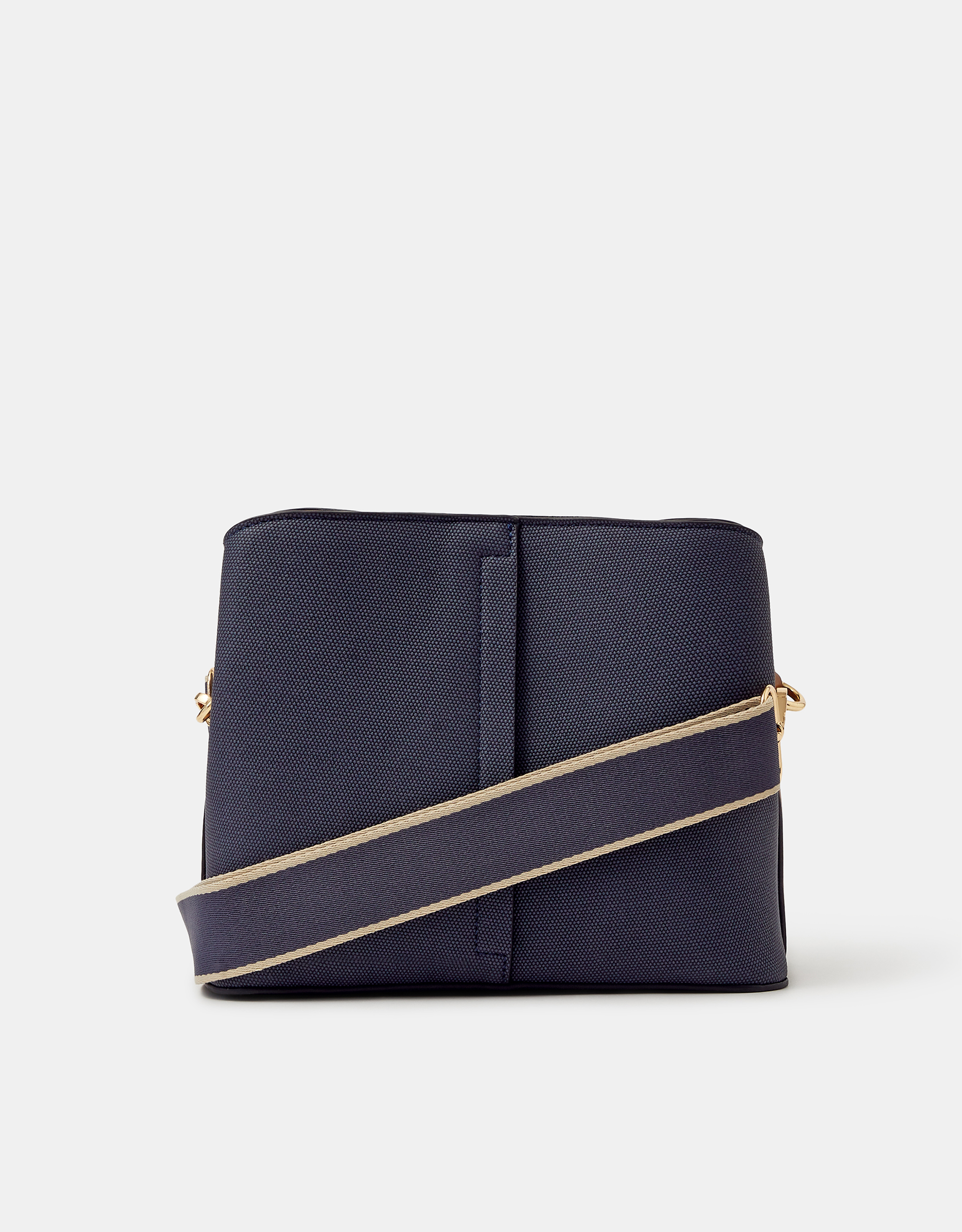 Accessorize Faux Leather Webbing Strap Crossbody Bag, Multi