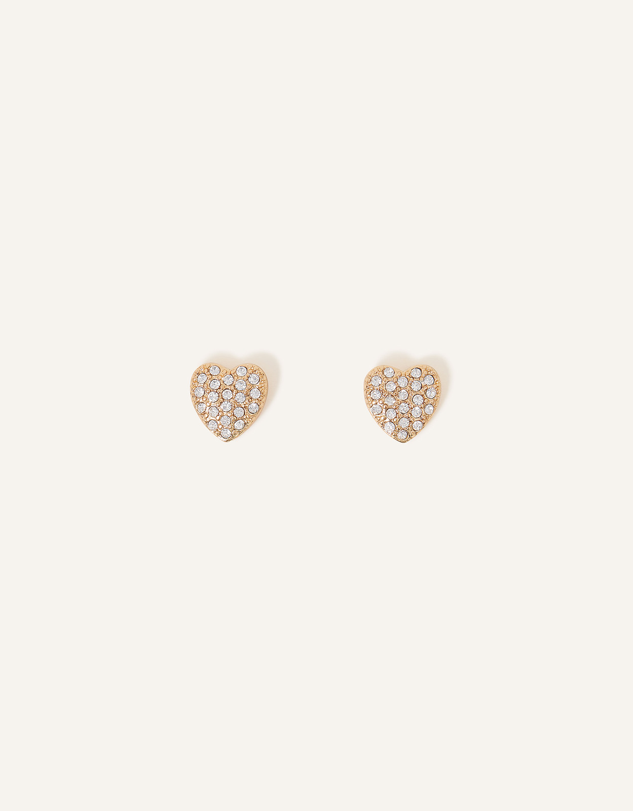 Accessorize Women's Sparkle Heart Stud Earrings, Size: 1cm