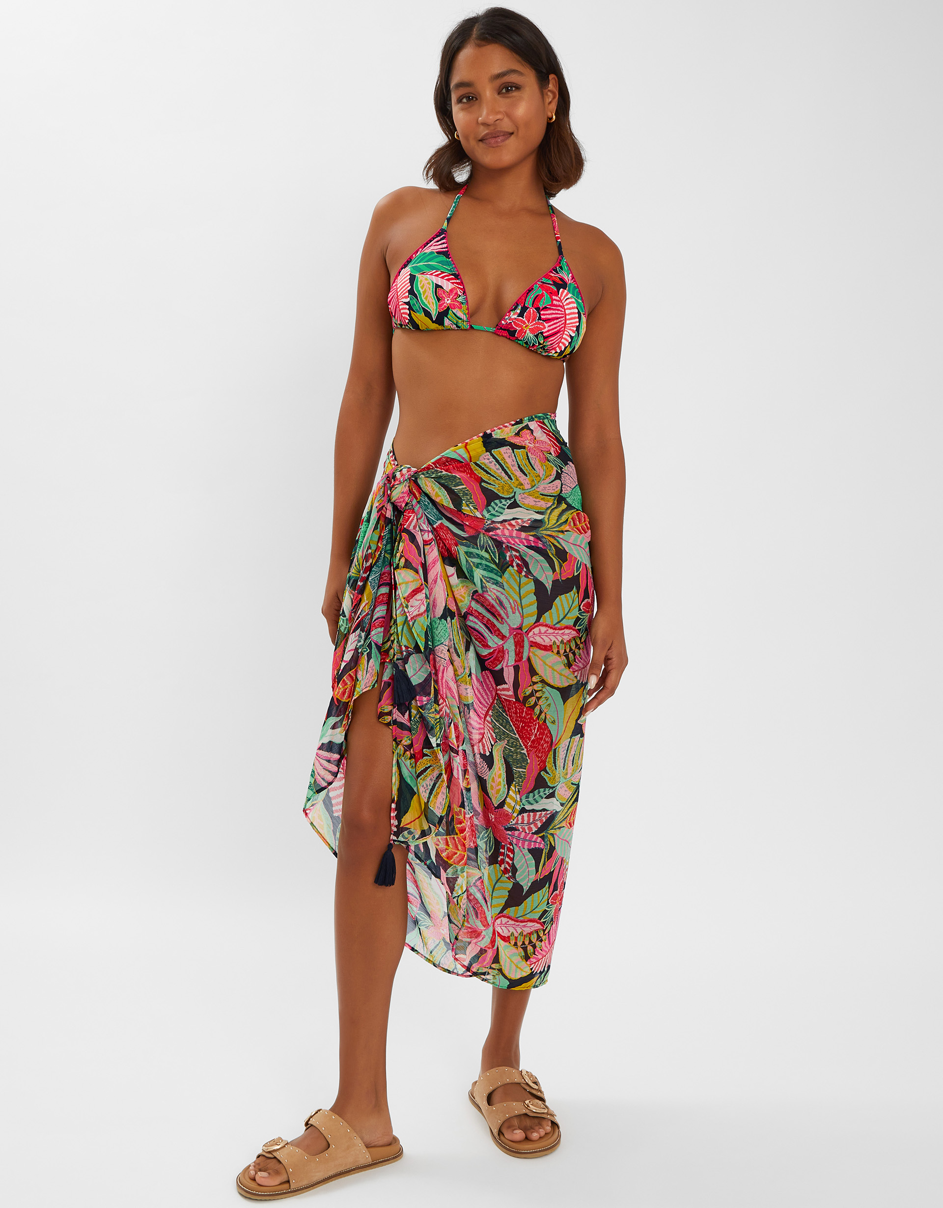 Tropical Print Sarong - Accessorize