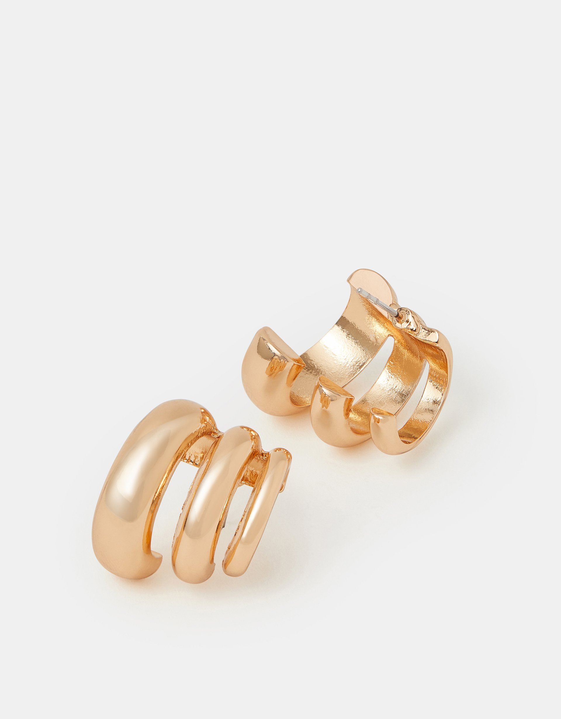 Gold Layered Hoop Ear Cuffs - Accessorize