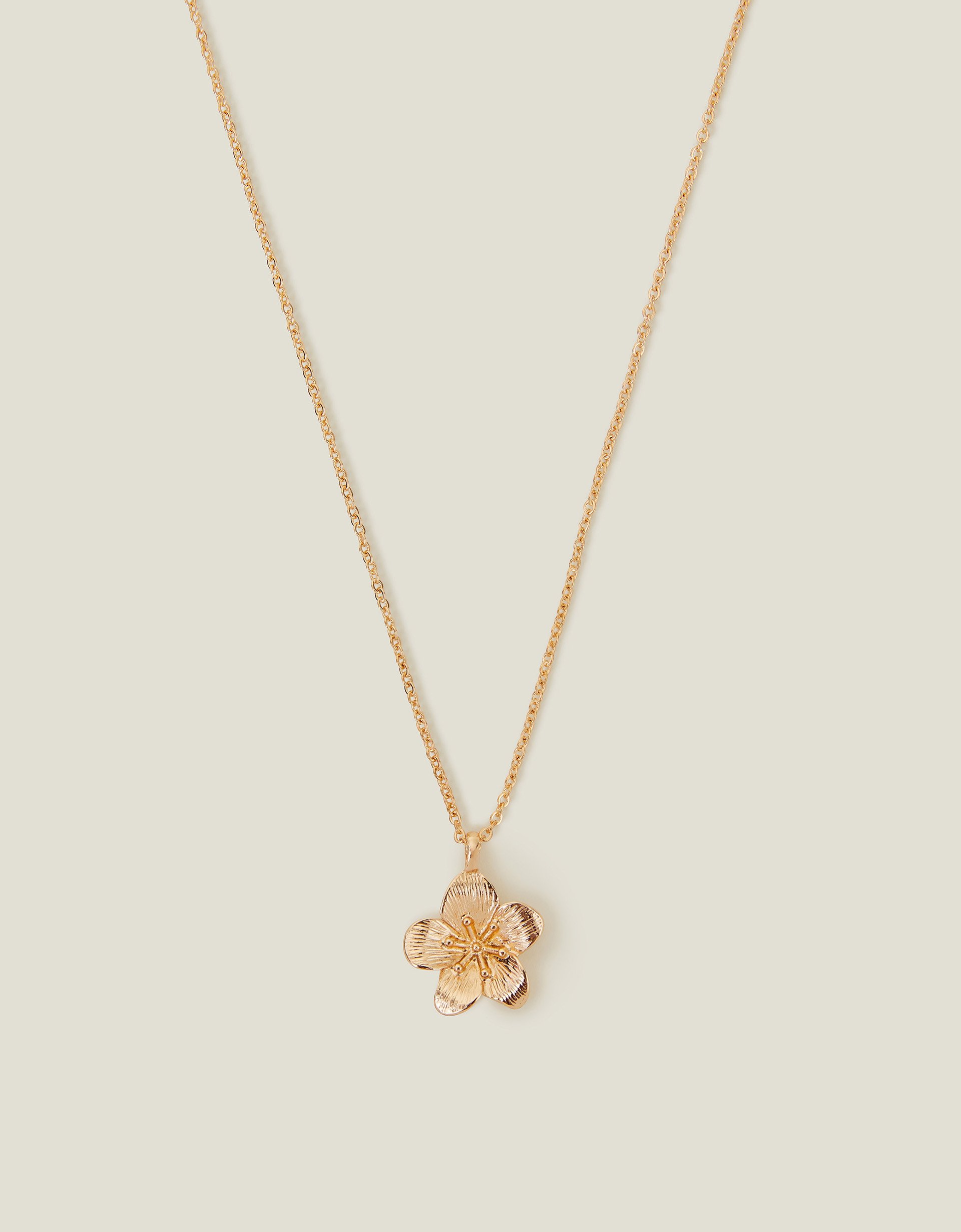 Gold Flower Pendant Necklace - Accessorize