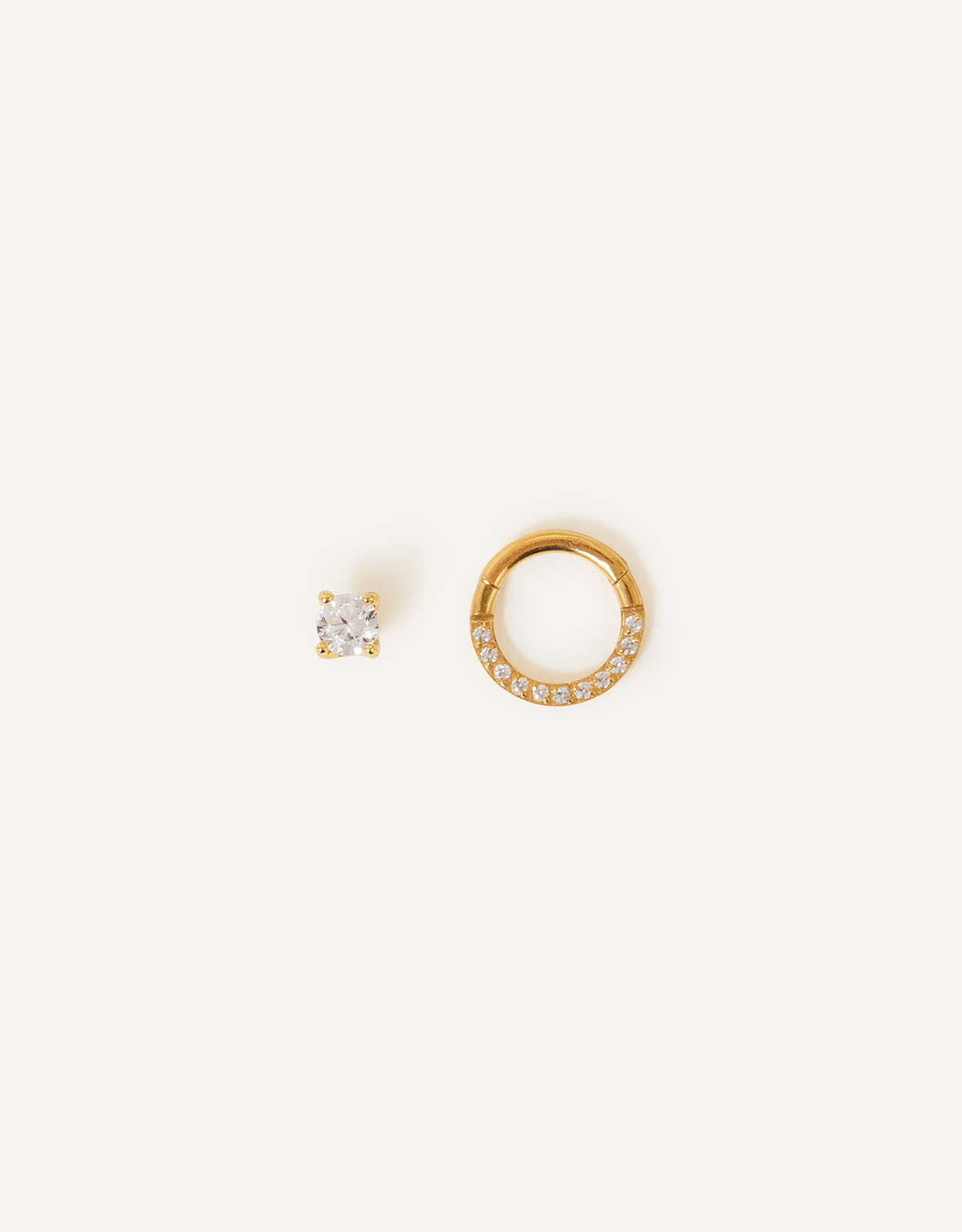 Accessorize Women's 14ct Gold-Plated Helix Earrings Set of Two