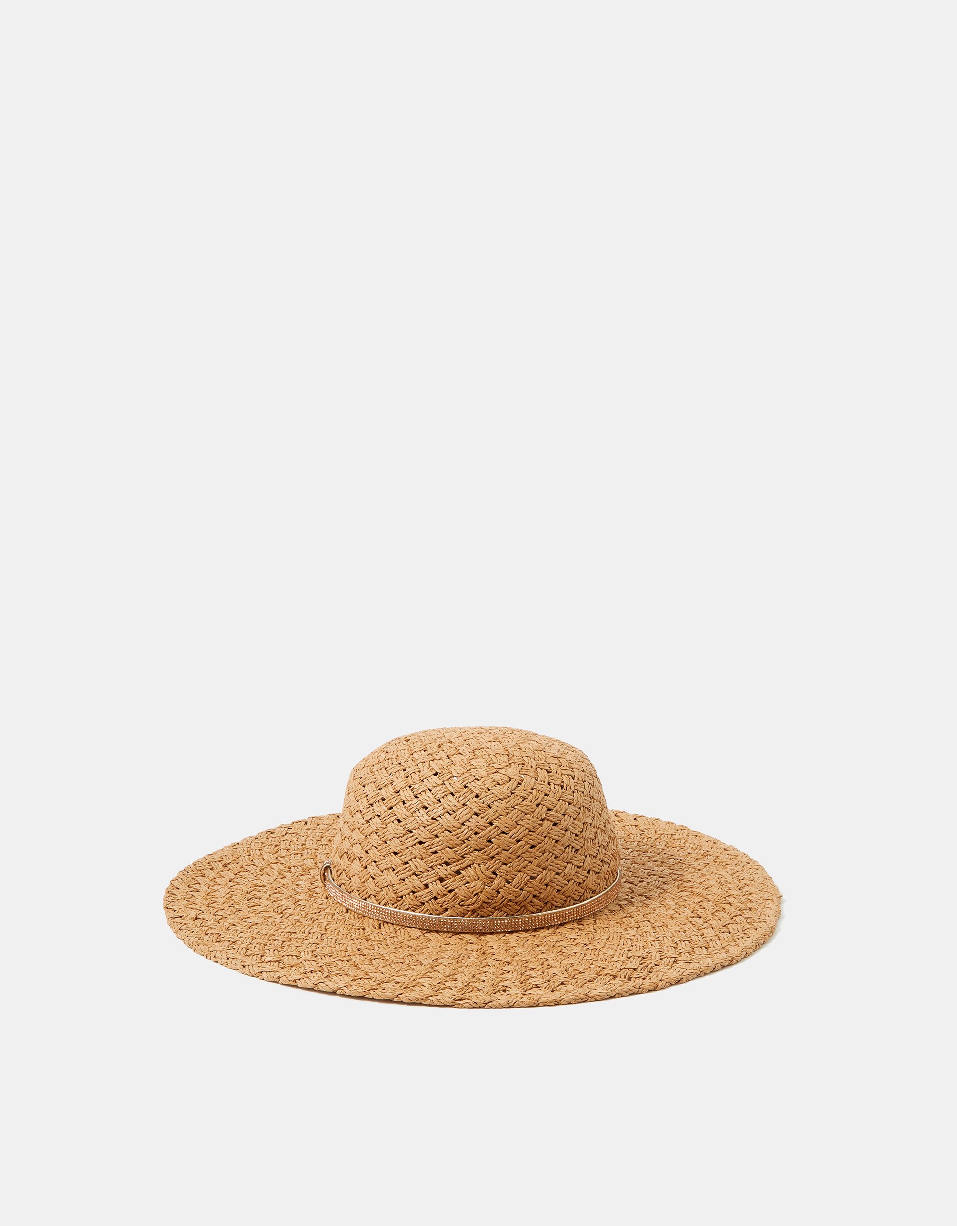 Multicolour Sparkle Floppy Straw Hat - Accessorize