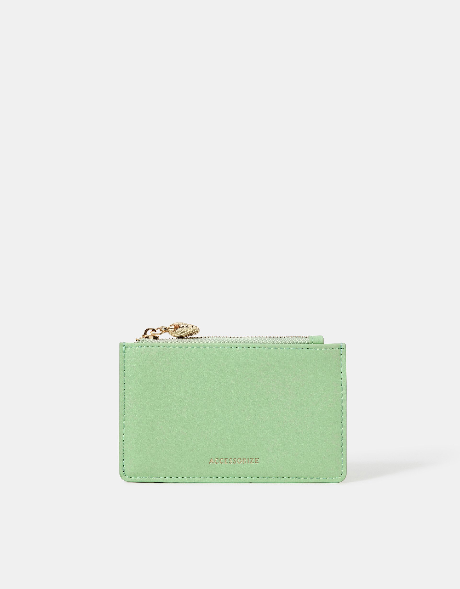 Green Shell Plain Card Holder - Accessorize