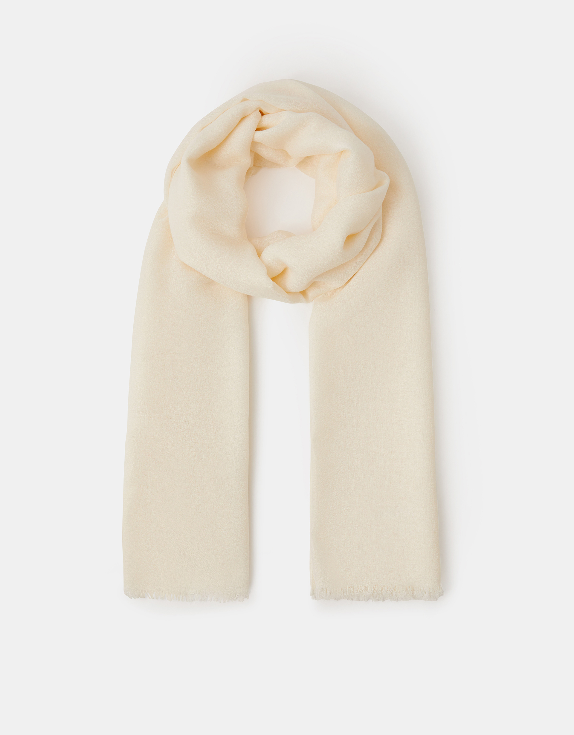 Accessorize Lightweight Plain Scarf, Natural, Size: 180x100cm