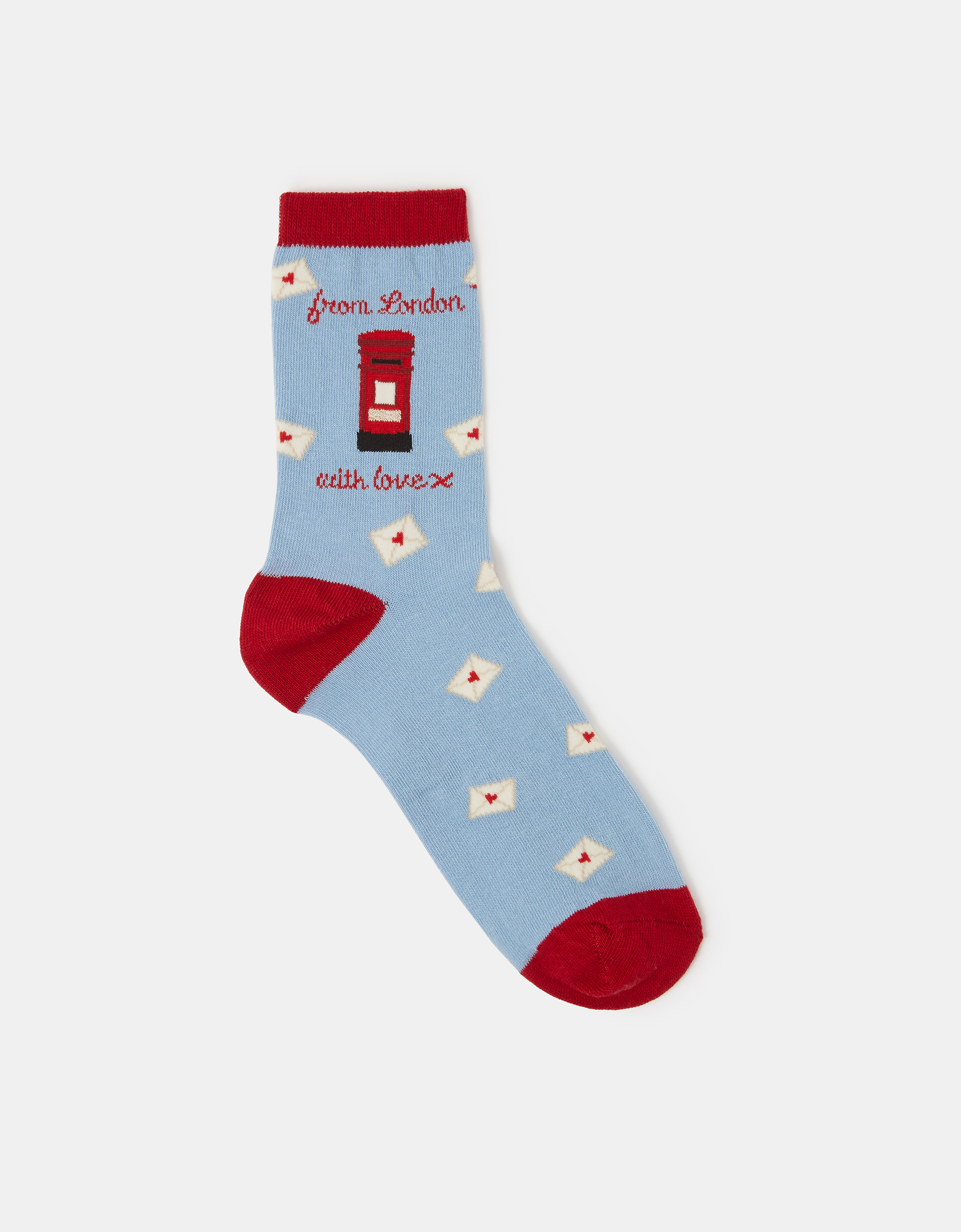 Blue London Postbox Socks - Accessorize
