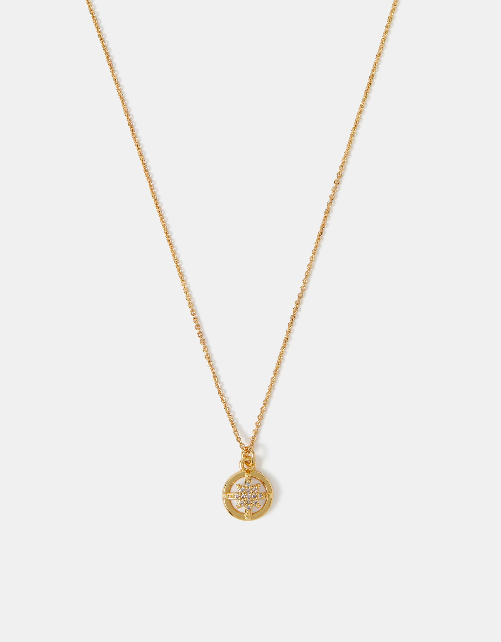 14ct Gold-plated Star Pearl Pendant Necklace - Accessorize