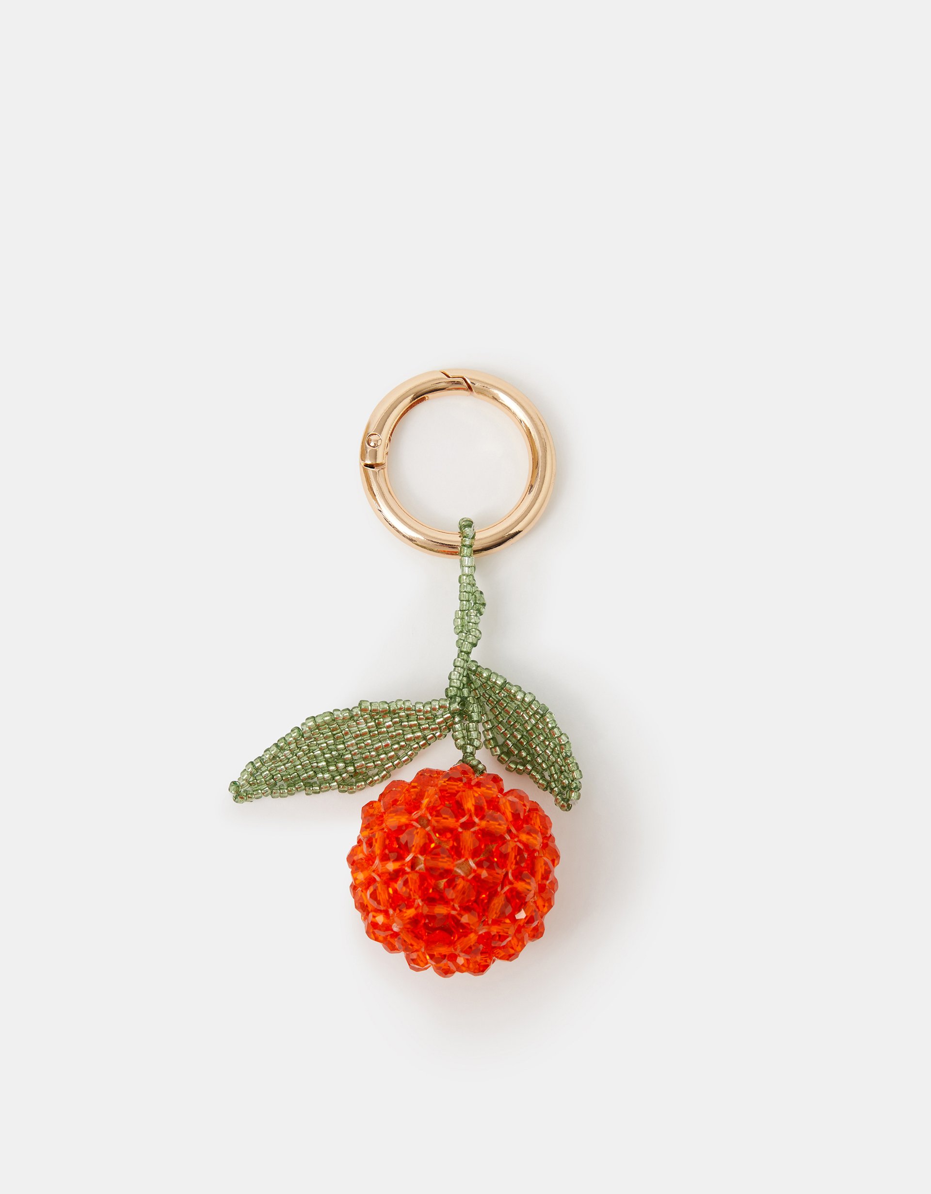 Accessorize Beaded Bag Charm, Orange