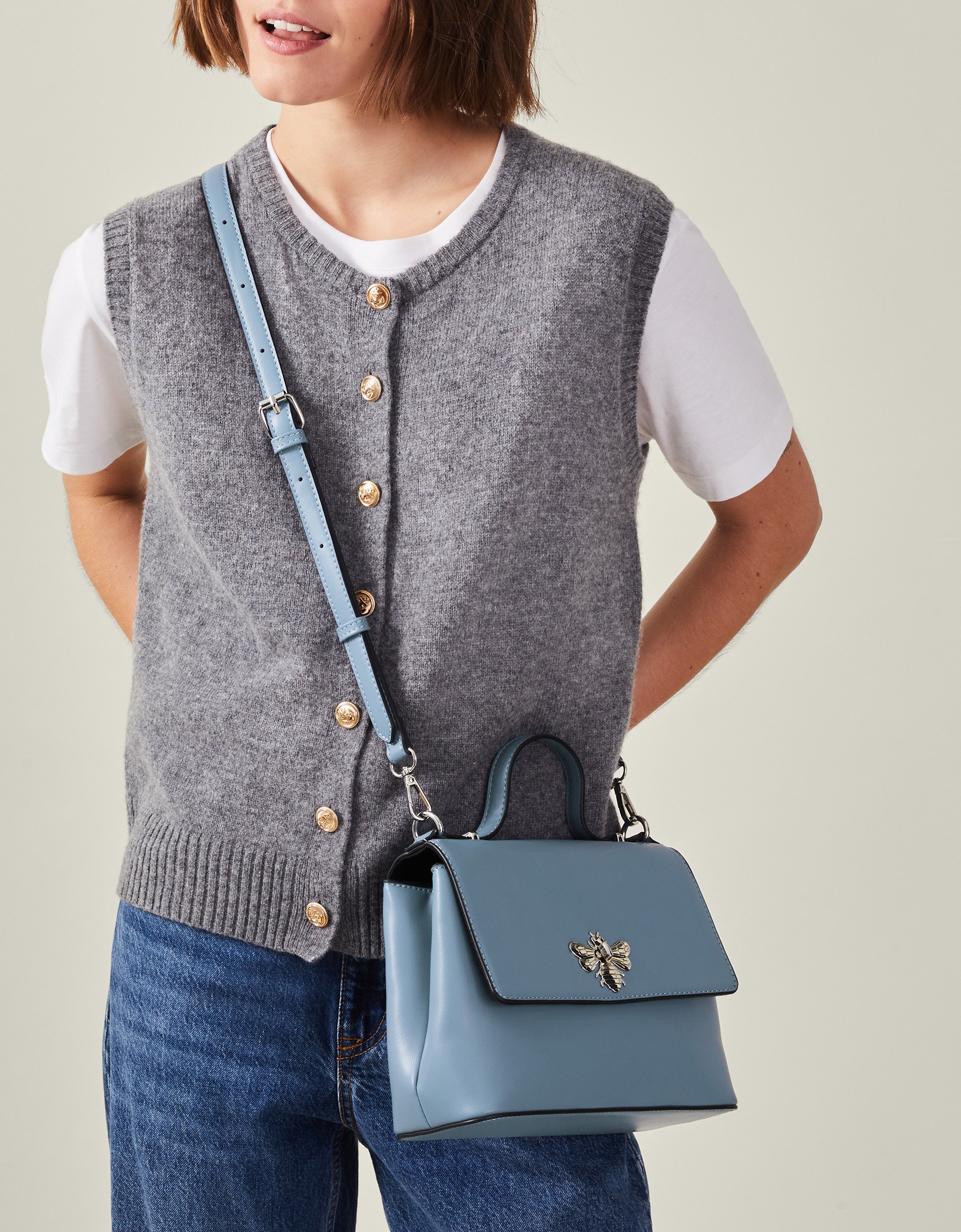 Multicolour Bee Faux Leather Handbag - Accessorize