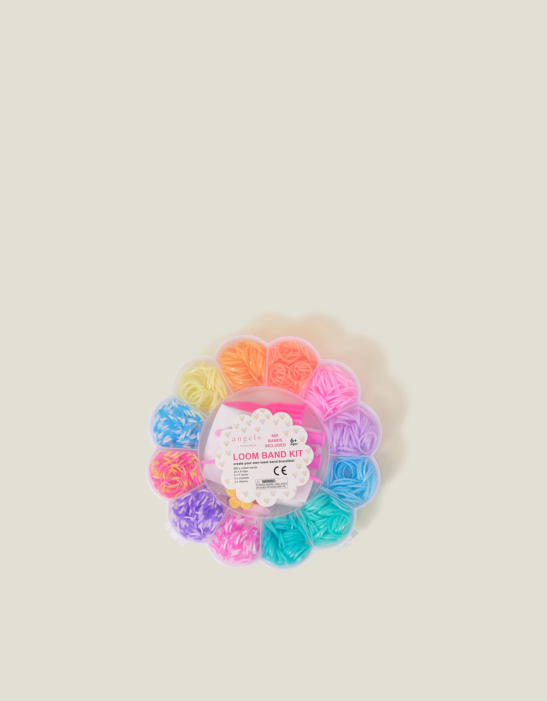 Pink/blue/orange Rubber Loom Band Kit, Size: 16cm, Girl's - Accessorize Kids