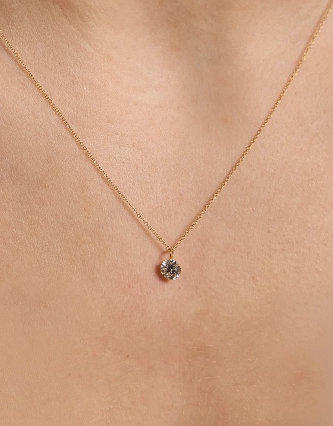 Accessorize Velvet Lab Grown Diamond 0.5ct Pendant Necklace 9ct, Gold