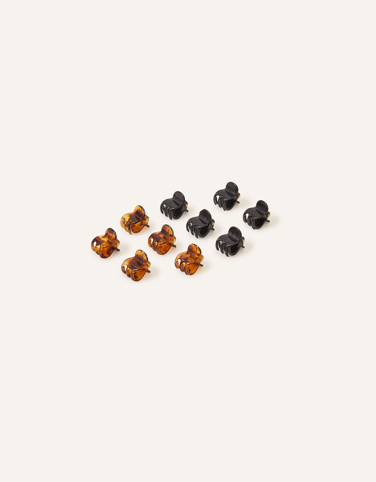 Accessorize Women's Black Small Claw Clips 10 Pack, Size: L 2 cm x W 1 cm