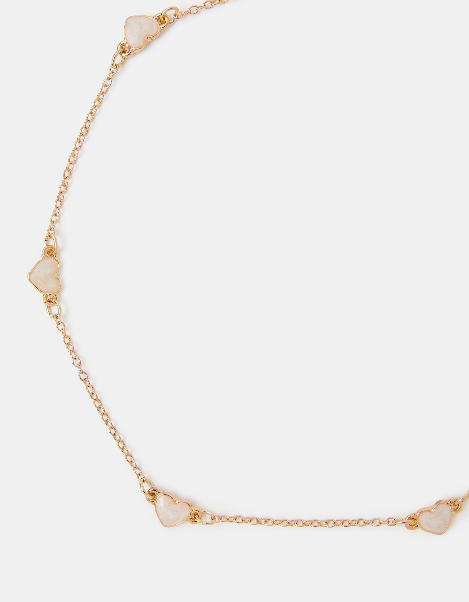 Gold Girls Gemstone Heart Necklace - Accessorize