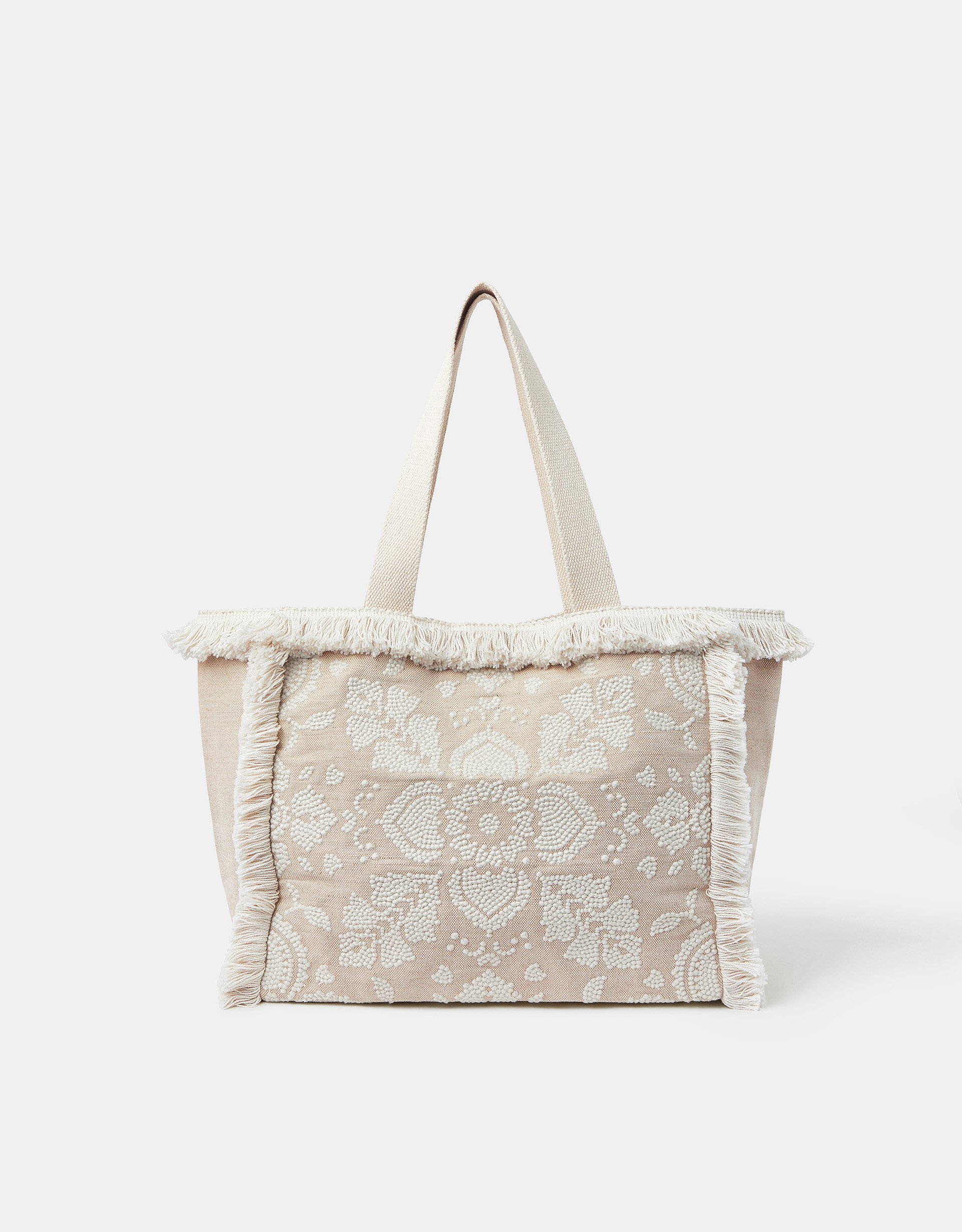 Red Embroidered Fringe Tote Bag - Accessorize