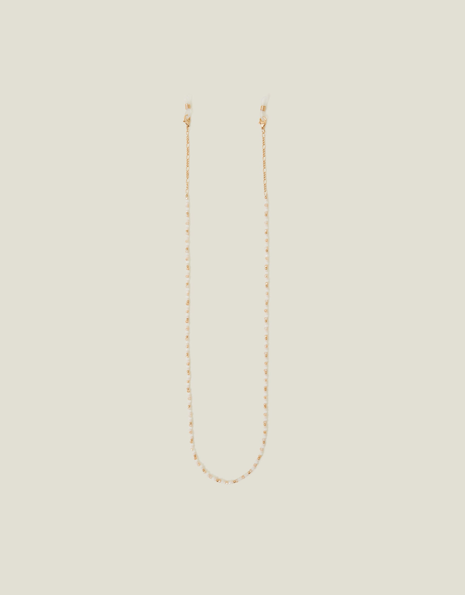 Accessorize Beaded Glasses Chain, Gold