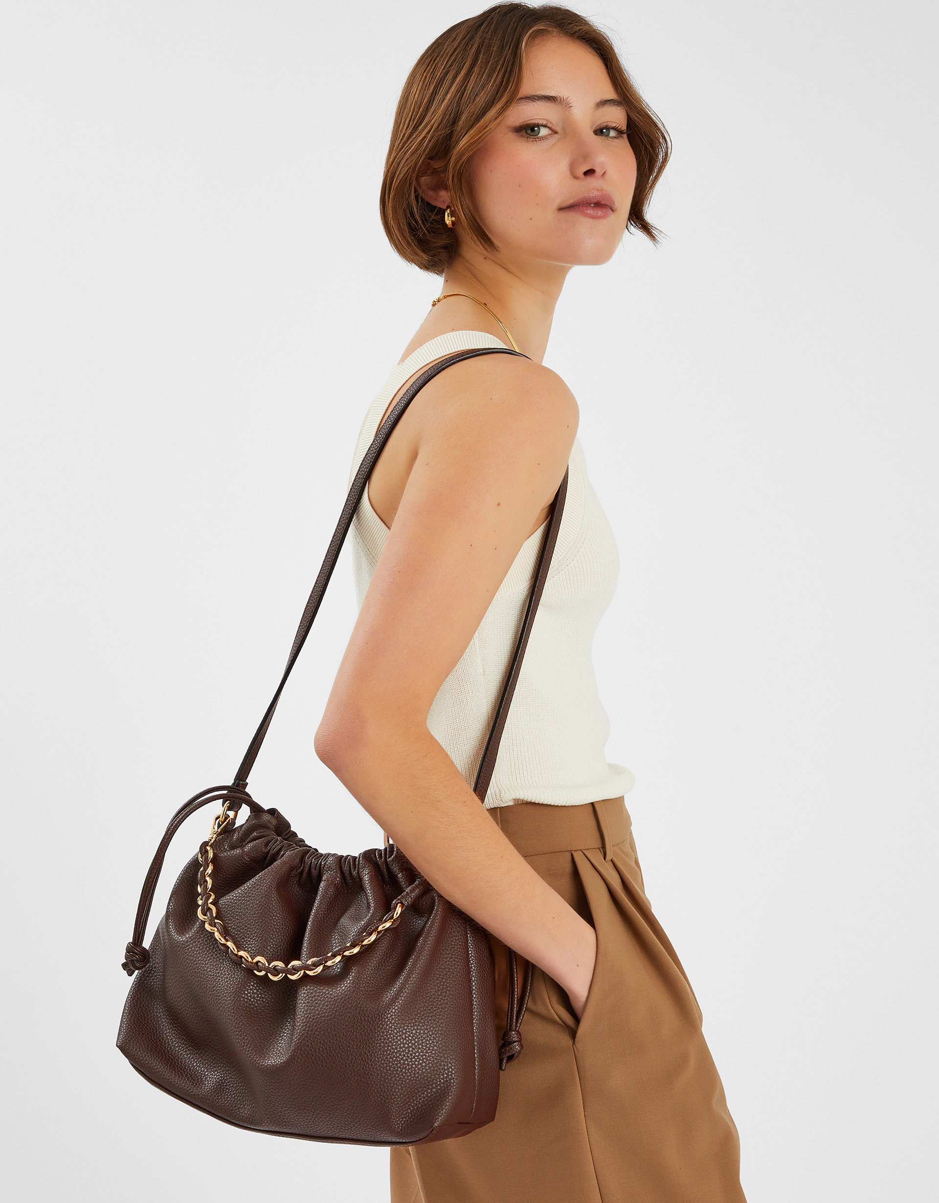 Drawstring Shoulder Bag - Accessorize