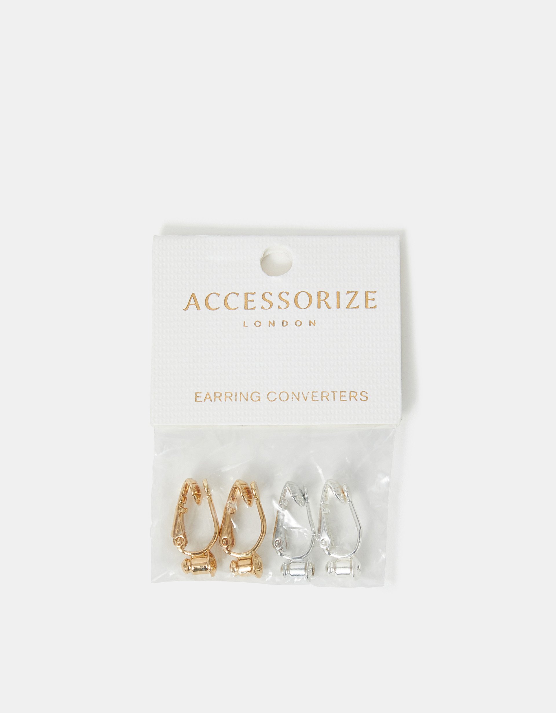 Gold 2-Pack Clip-on Earring Converters - Accessorize