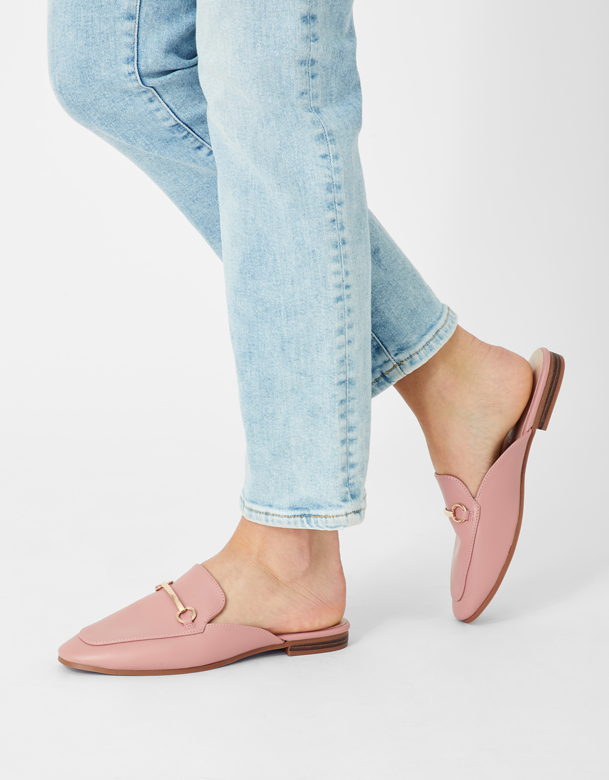 Accessorize Backless Loafers Pink, Size: 37